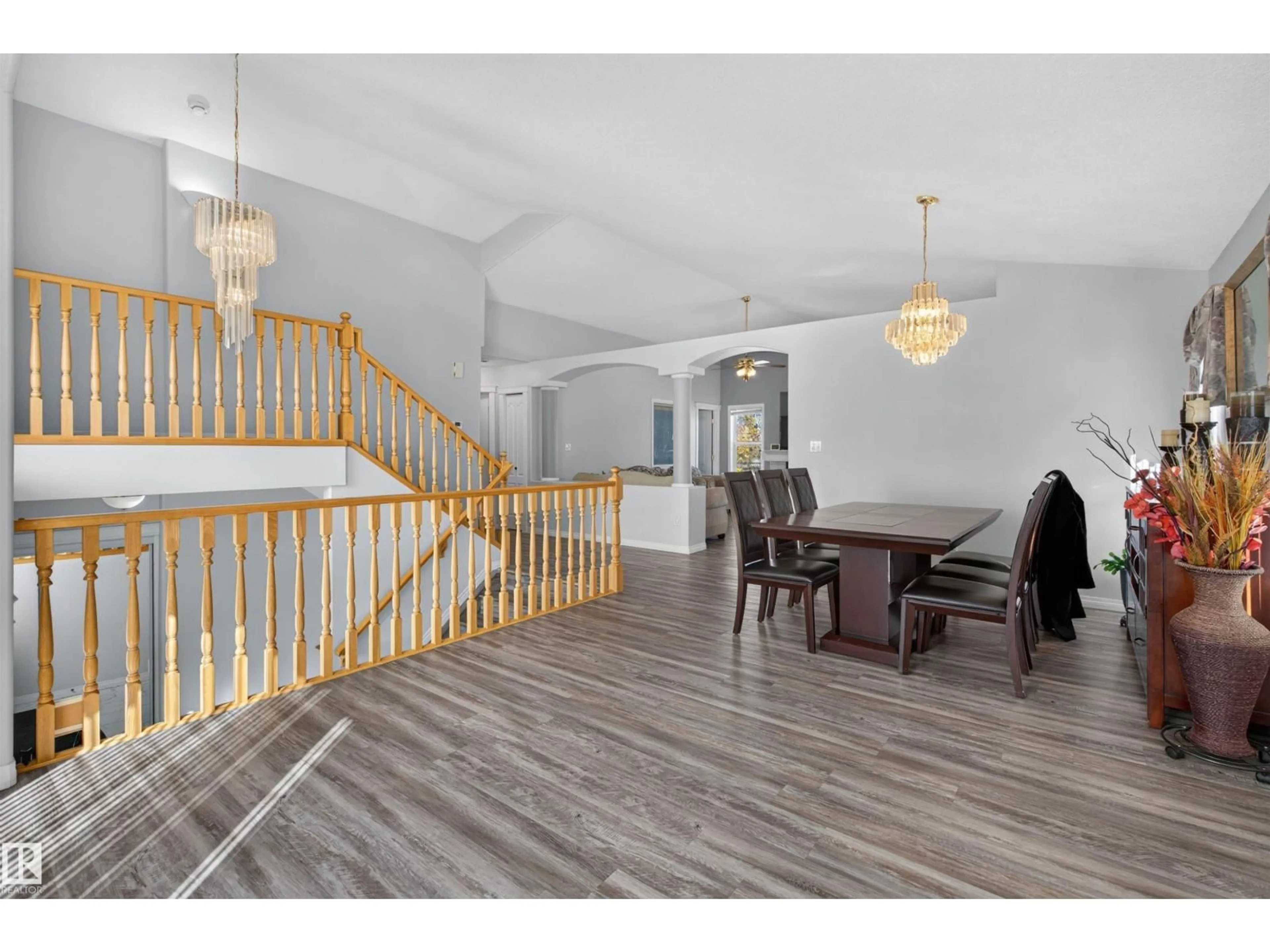 Open concept kitchen, wood/laminate floor for NW - 16311 89 ST, Edmonton Alberta T5Z3M3