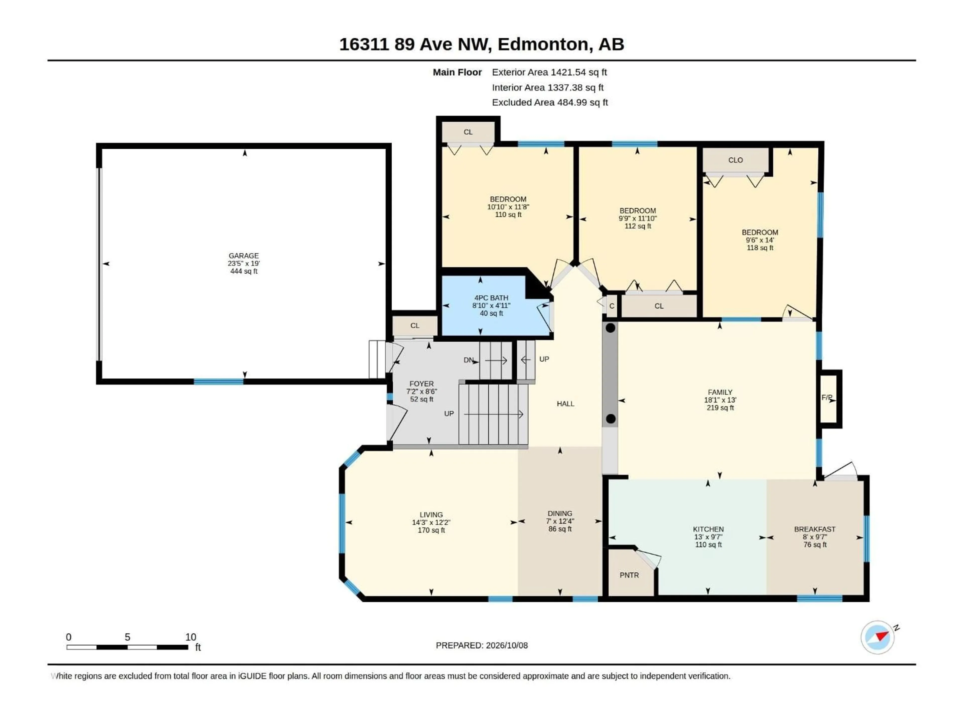 Floor plan for NW - 16311 89 ST, Edmonton Alberta T5Z3M3