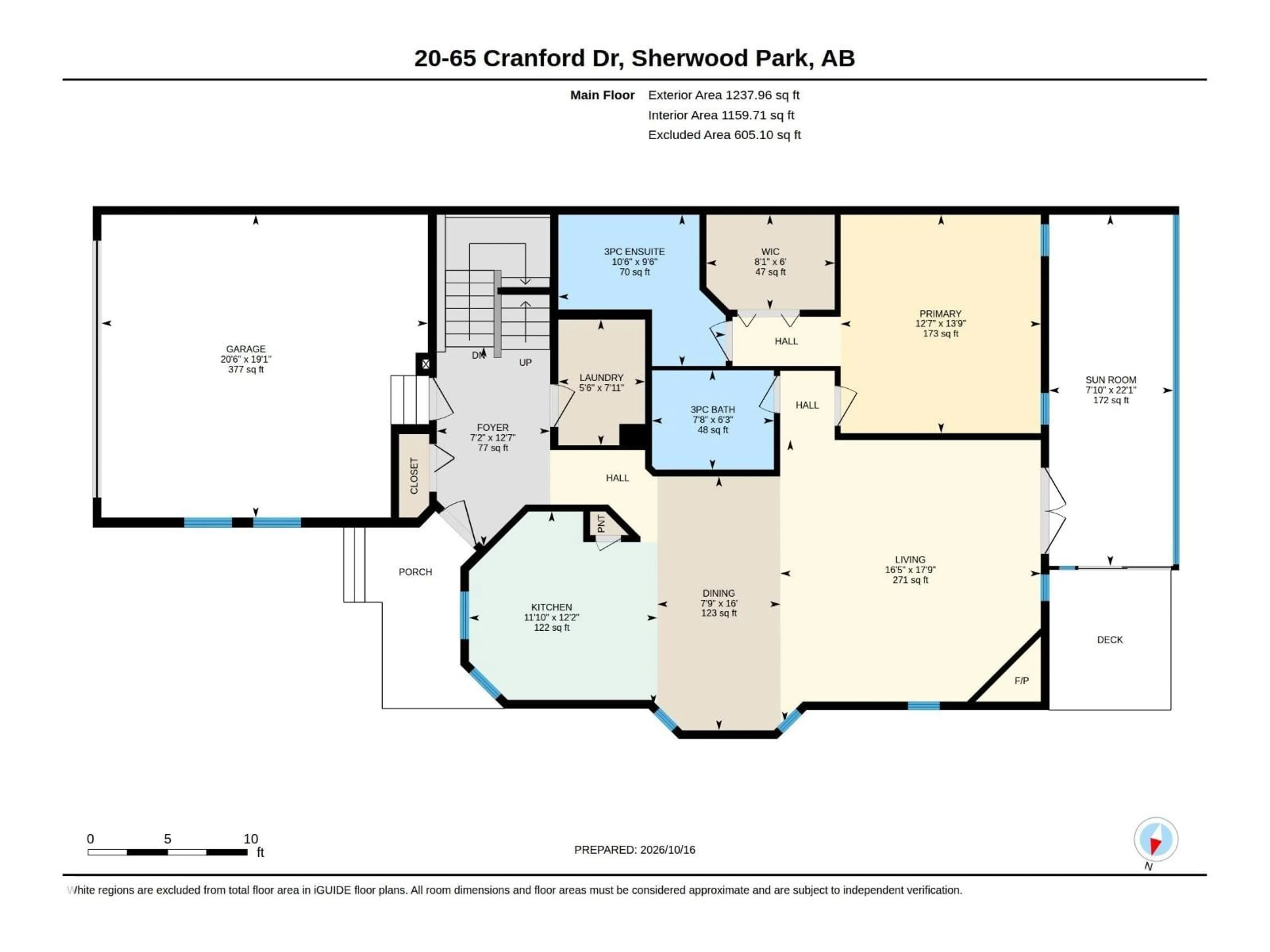 Floor plan for 65 - 20 CRANFORD DR, Sherwood Park Alberta T8H1W5