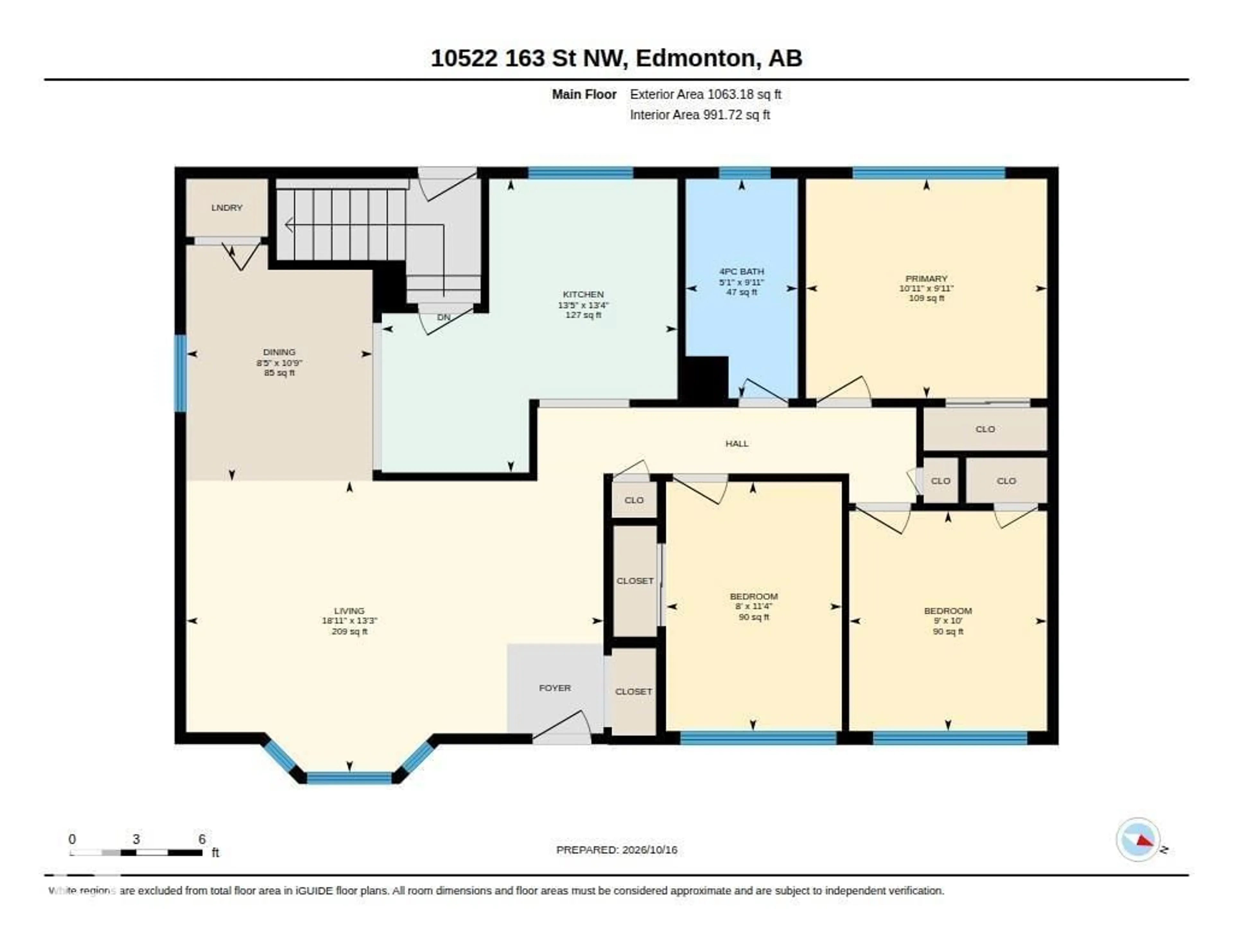Floor plan for NW - 10522 163 ST, Edmonton Alberta T5P3P1