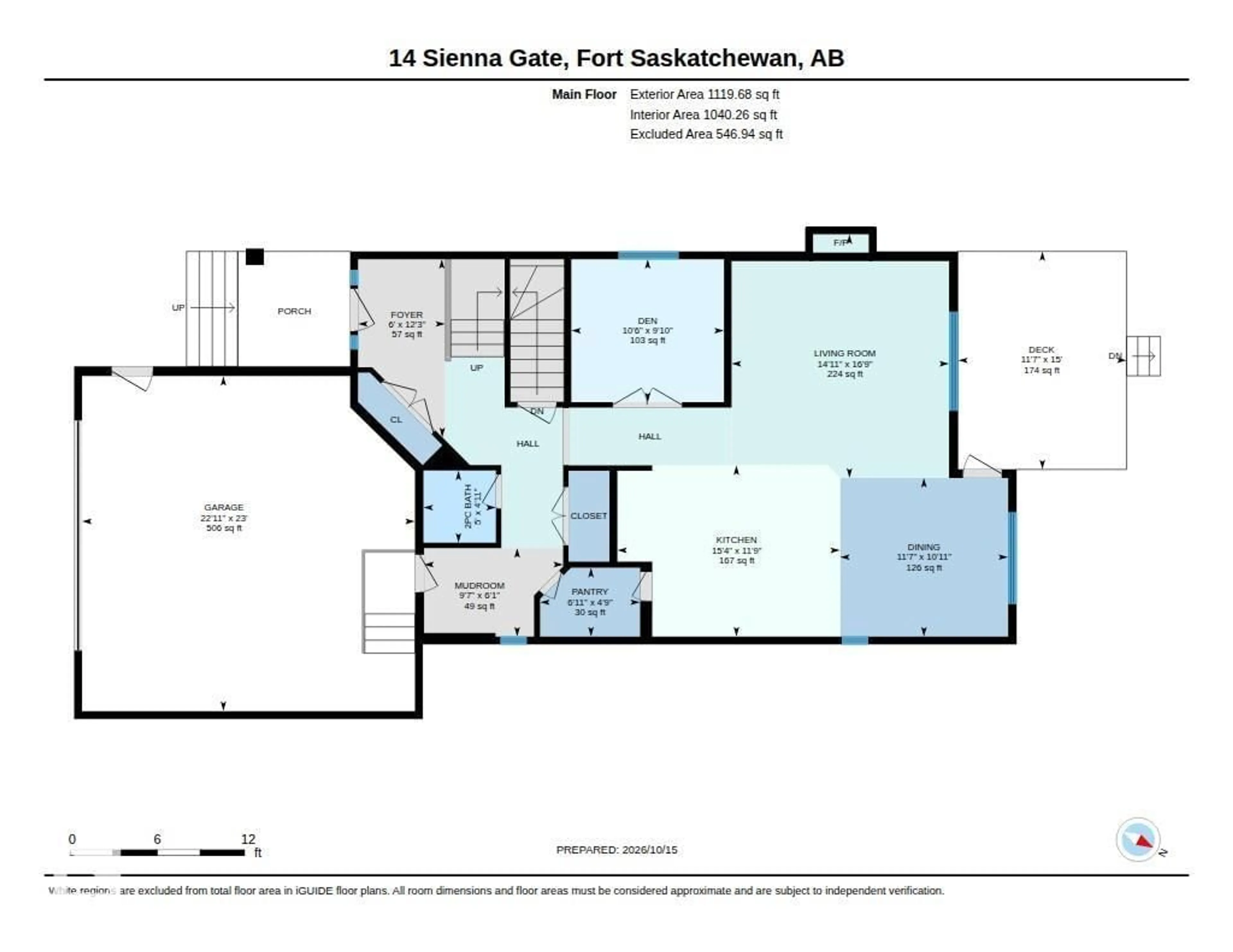 Floor plan for 14 SIENNA GA, Fort Saskatchewan Alberta T8L0J6