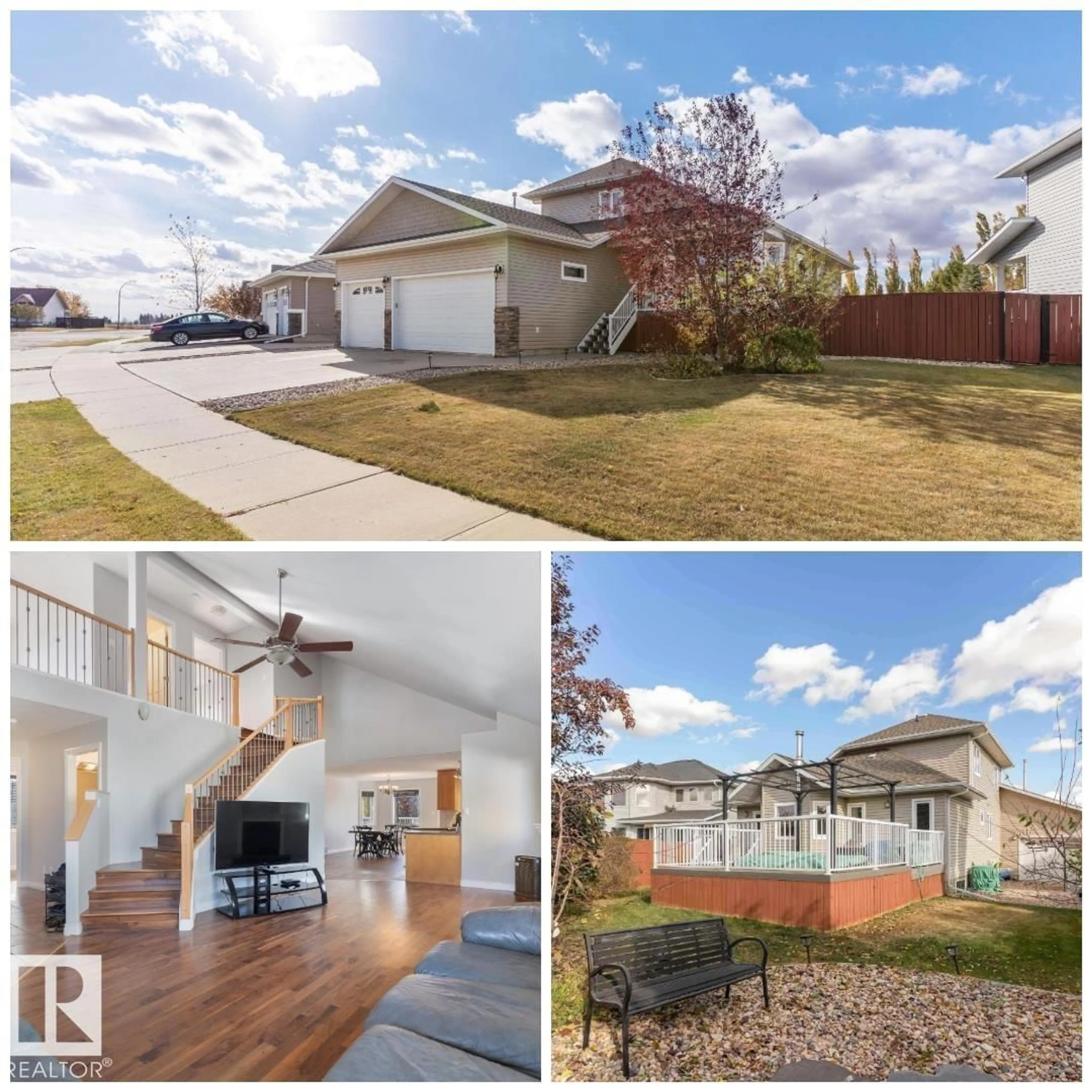 A pic from outside/outdoor area/front of a property/back of a property/a pic from drone, street for 3712 69 ST, Camrose Alberta T4V5B7