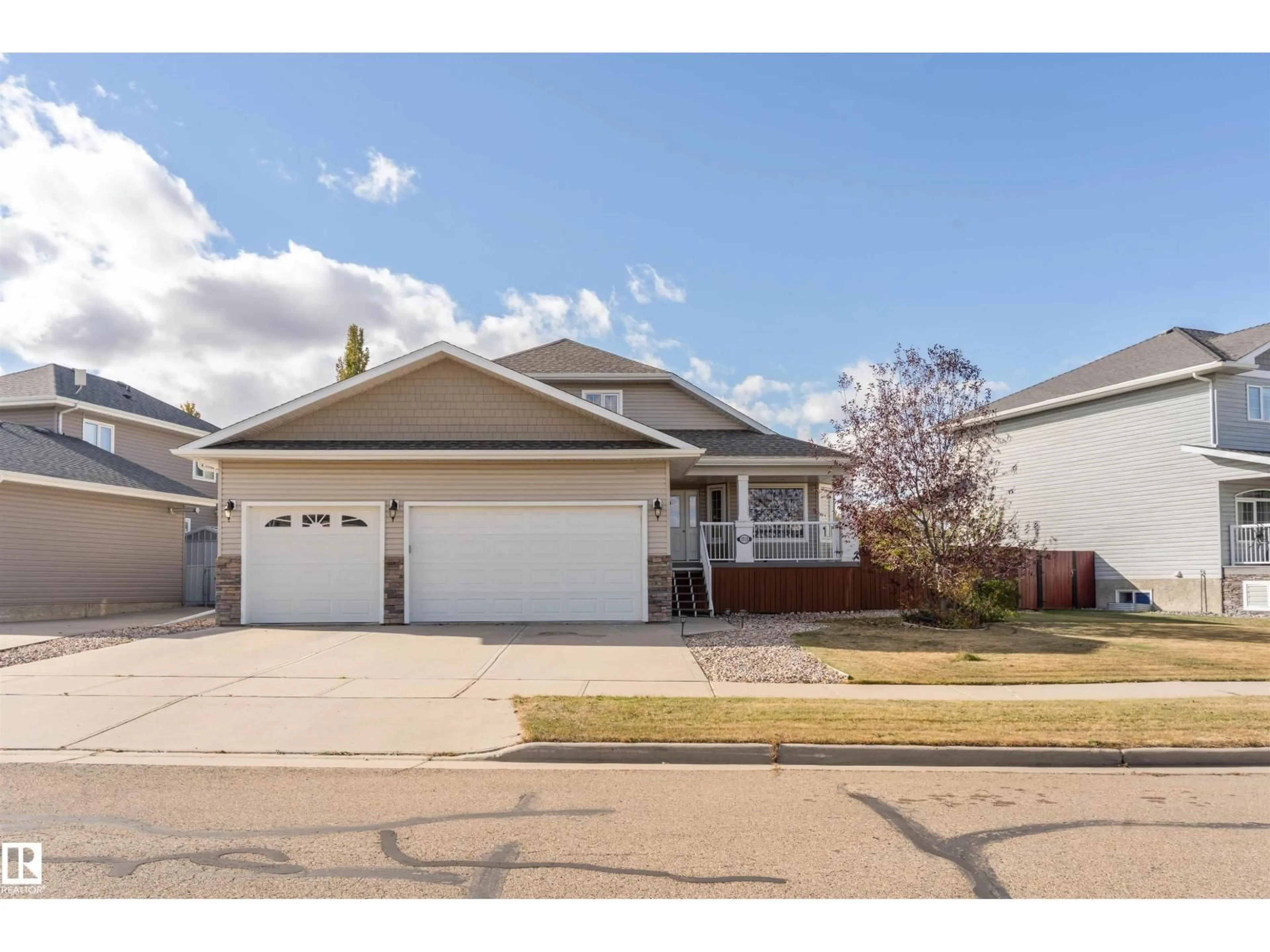 Home with vinyl exterior material, street for 3712 69 ST, Camrose Alberta T4V5B7