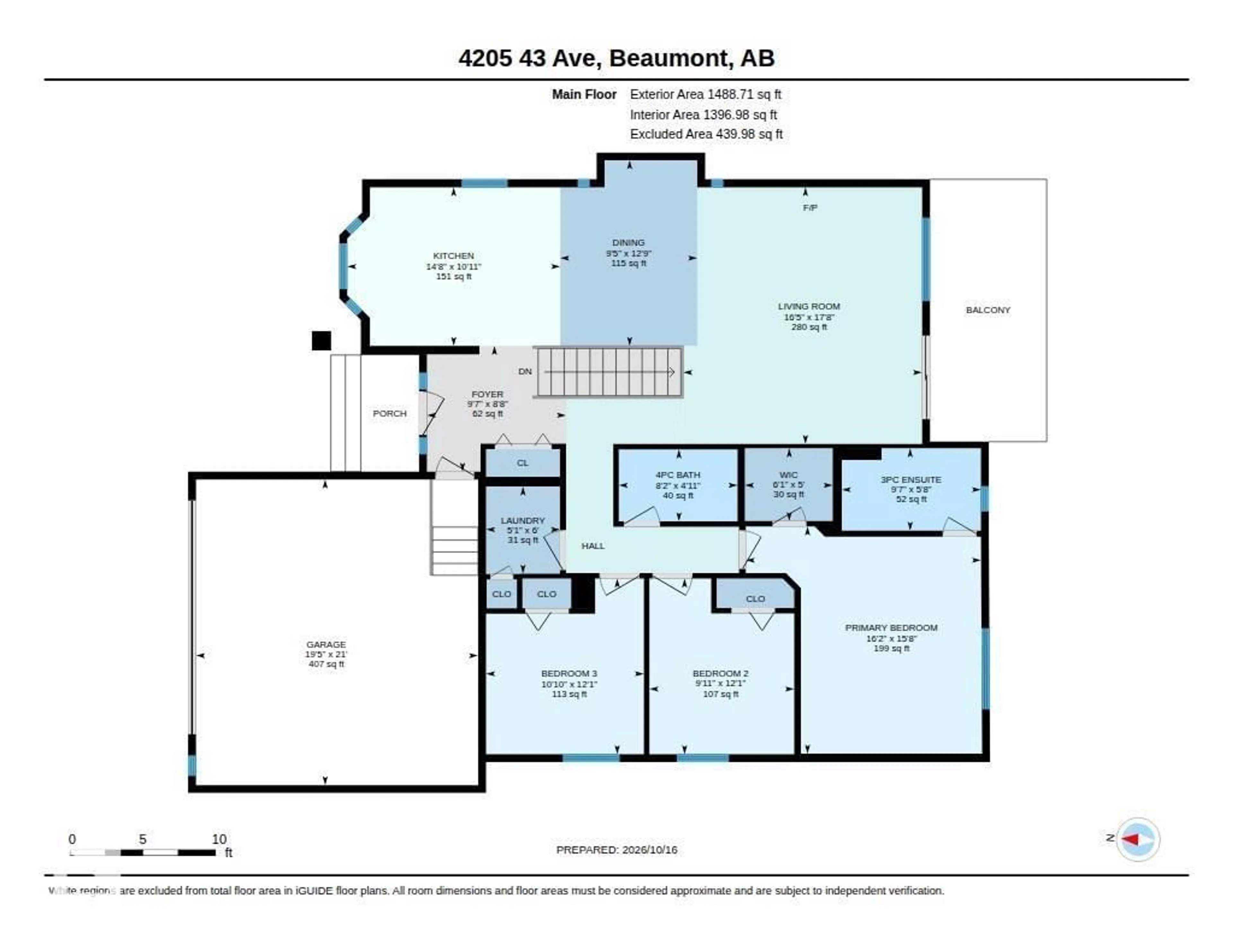Floor plan for 4205 43 AV, Beaumont Alberta T4X1M5