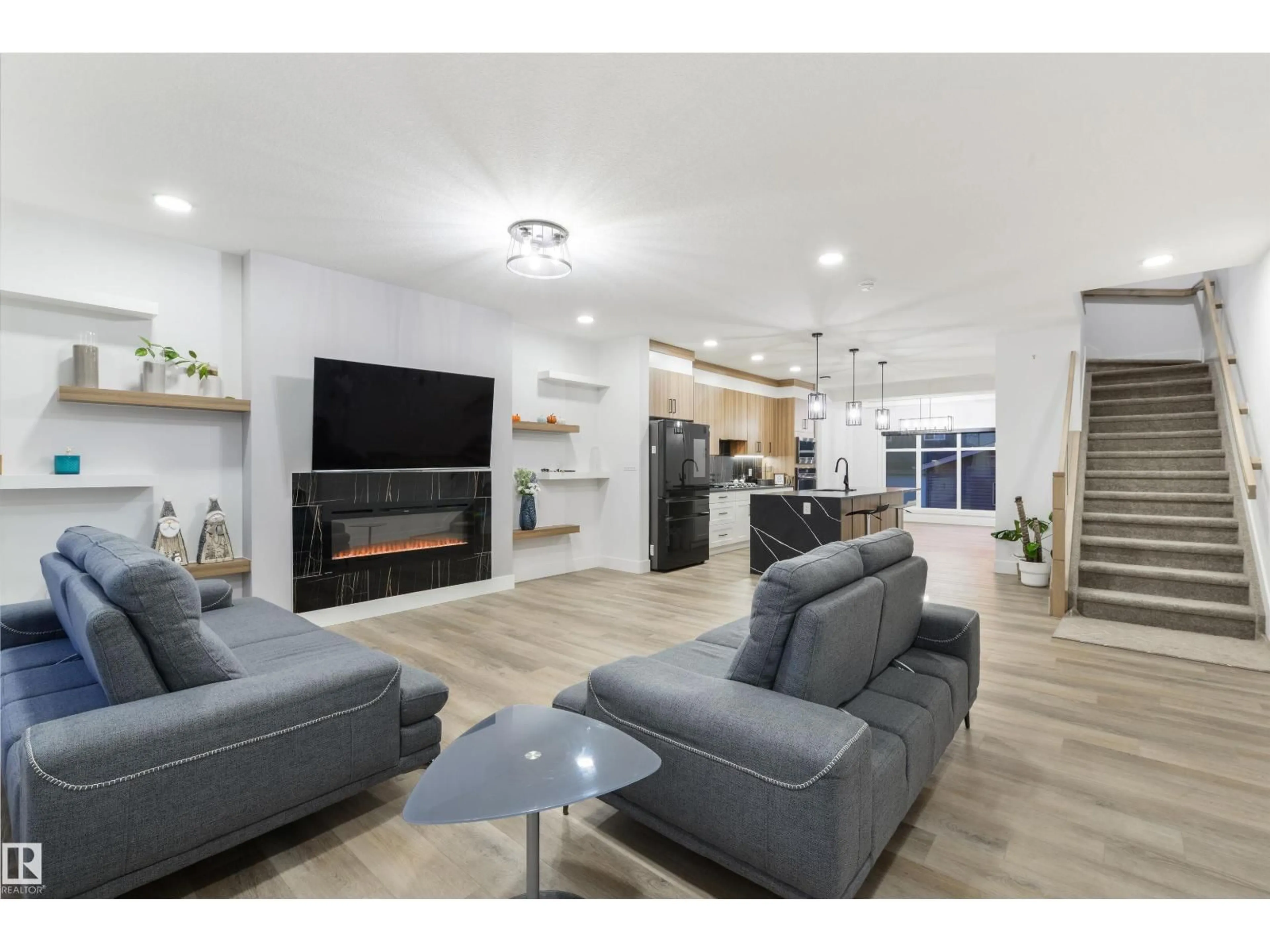 Living room with furniture, unknown for 4373 37 ST, Beaumont Alberta T4X0C4