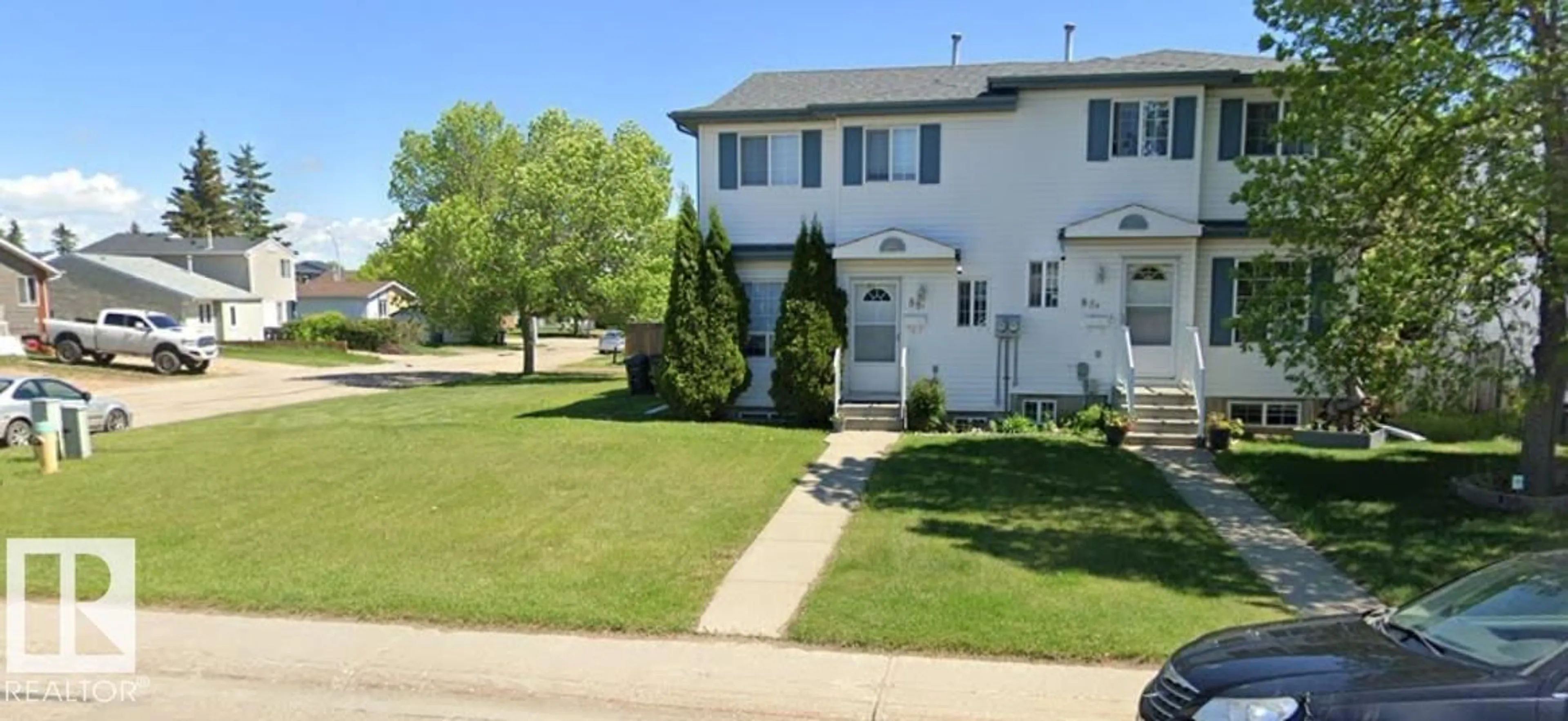 Home with vinyl exterior material, street for 88A ERIE ST, Devon Alberta T9G2G3