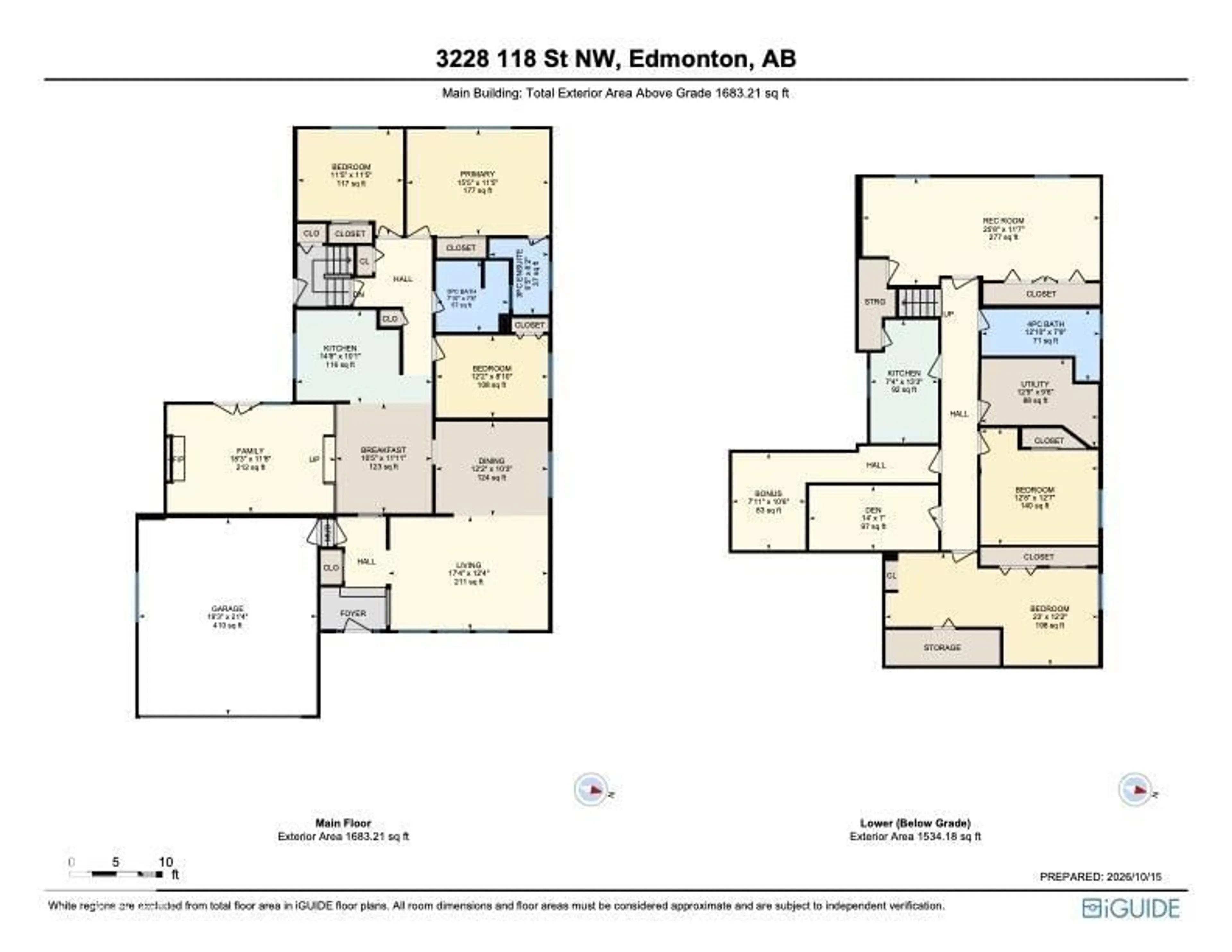 Floor plan for NW - 3228 118 ST, Edmonton Alberta T6J3J6