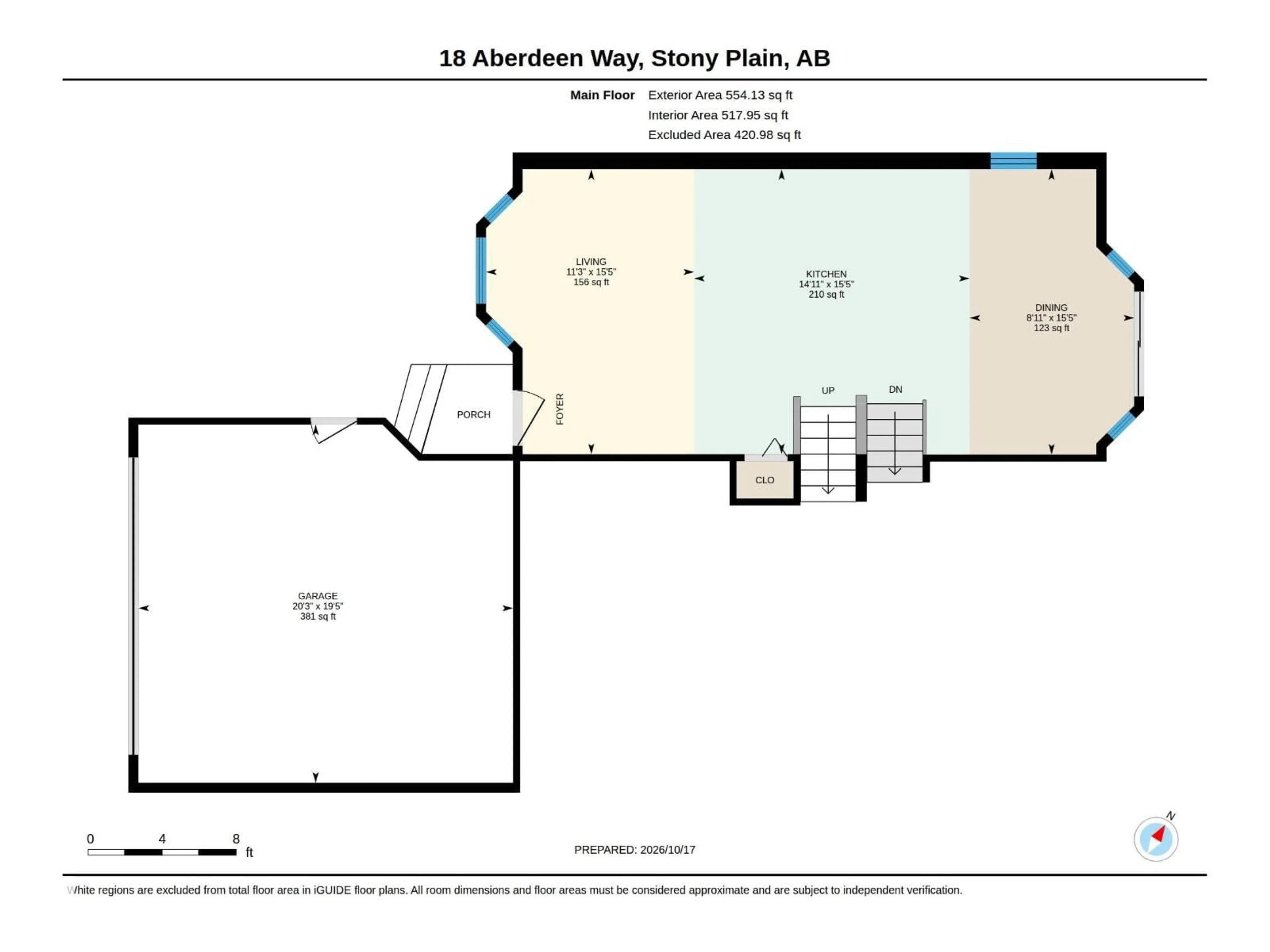 Floor plan for 18 ABERDEEN WY, Stony Plain Alberta T7Z1K1