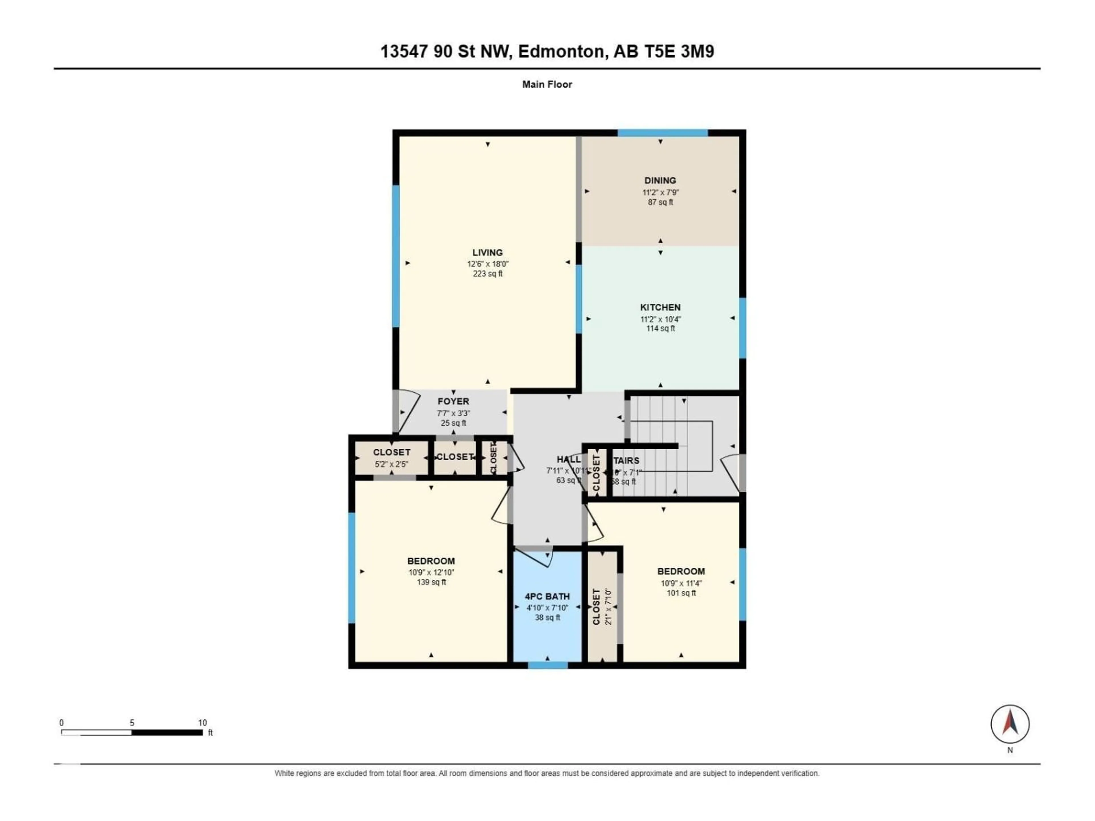 Floor plan for NW - 13547 90 ST, Edmonton Alberta T5E3M9