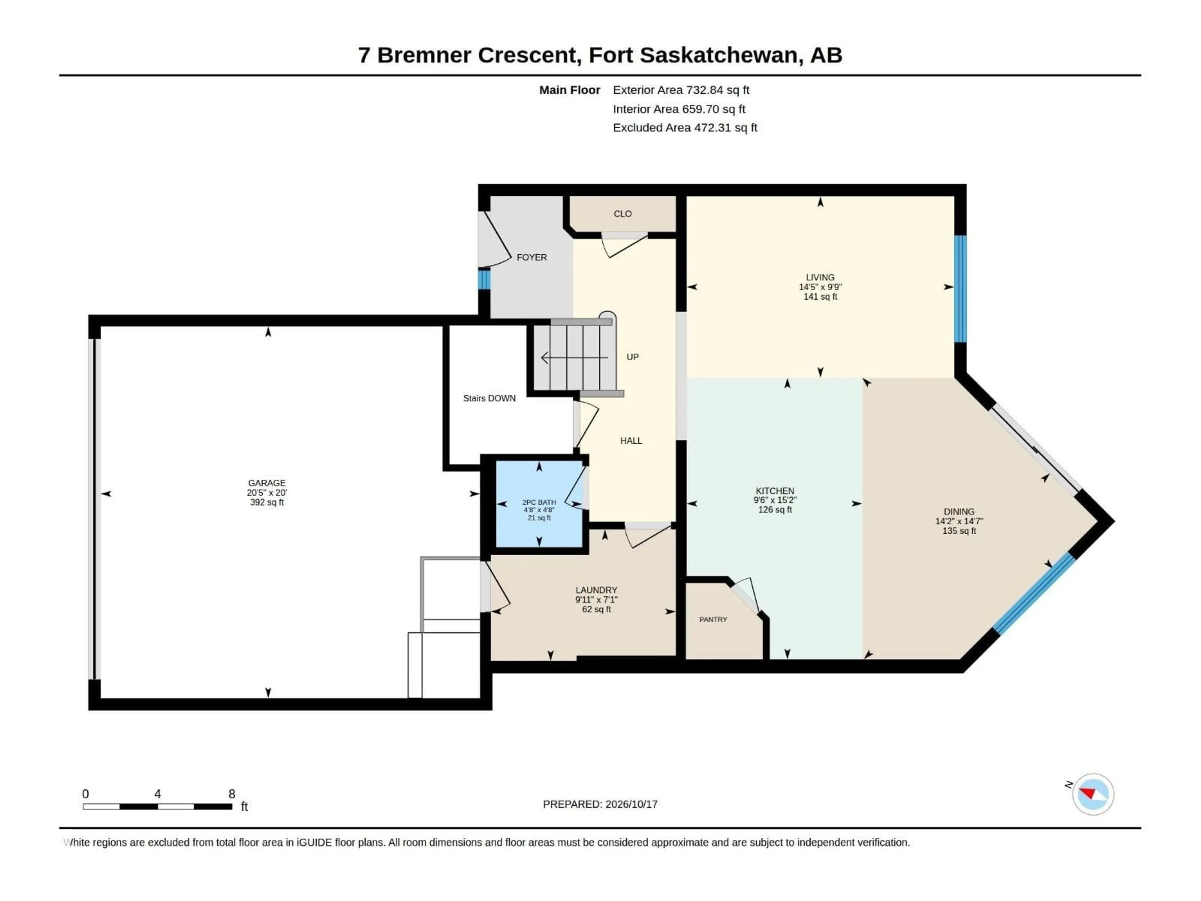Floor plan for 7 BREMNER, Fort Saskatchewan Alberta T8L0E2