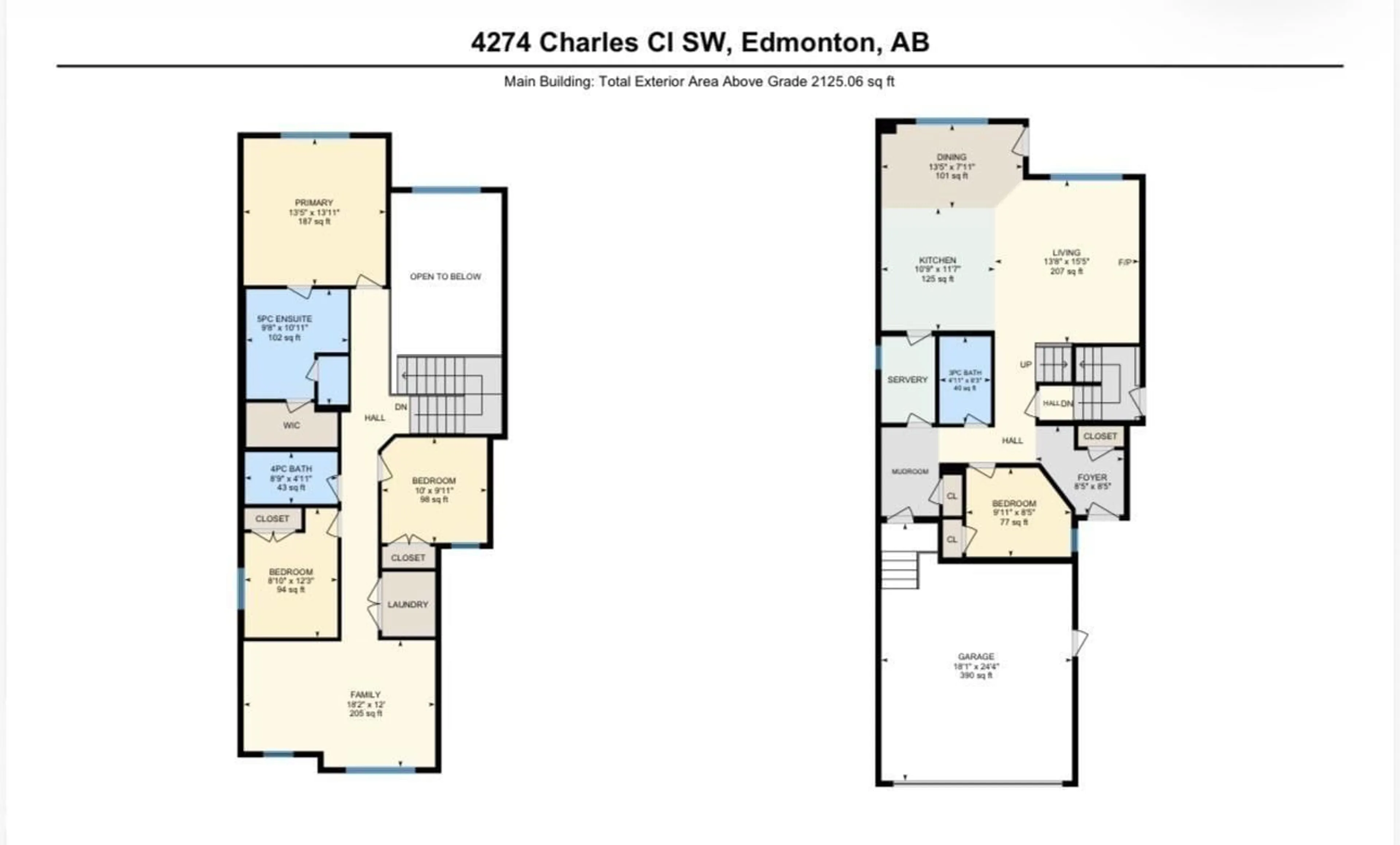 Floor plan for 4274 CHARLES CL, Edmonton Alberta T6W3H2