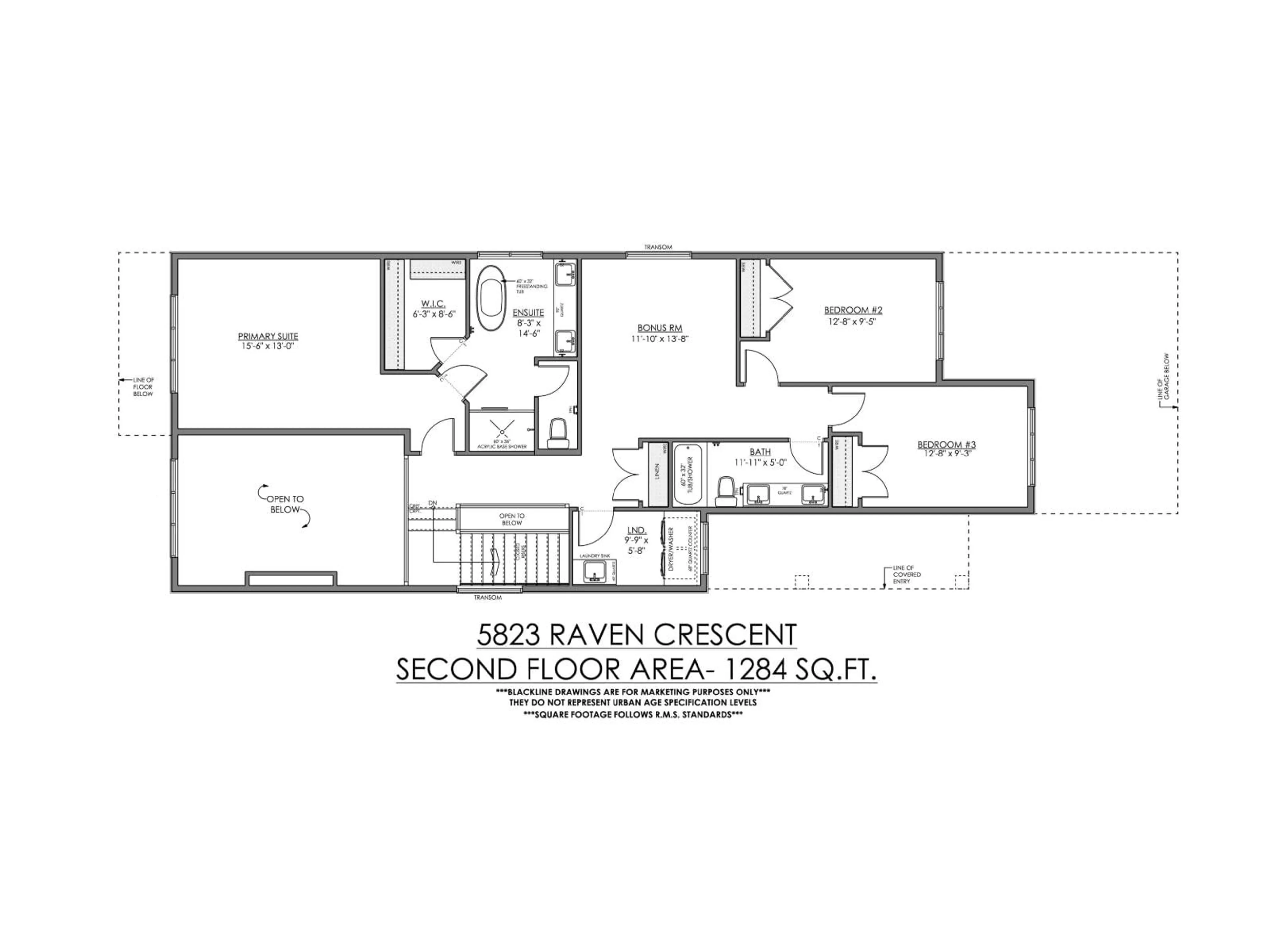 Floor plan for NW - 5823 RAVEN CR, Edmonton Alberta T5S0X8