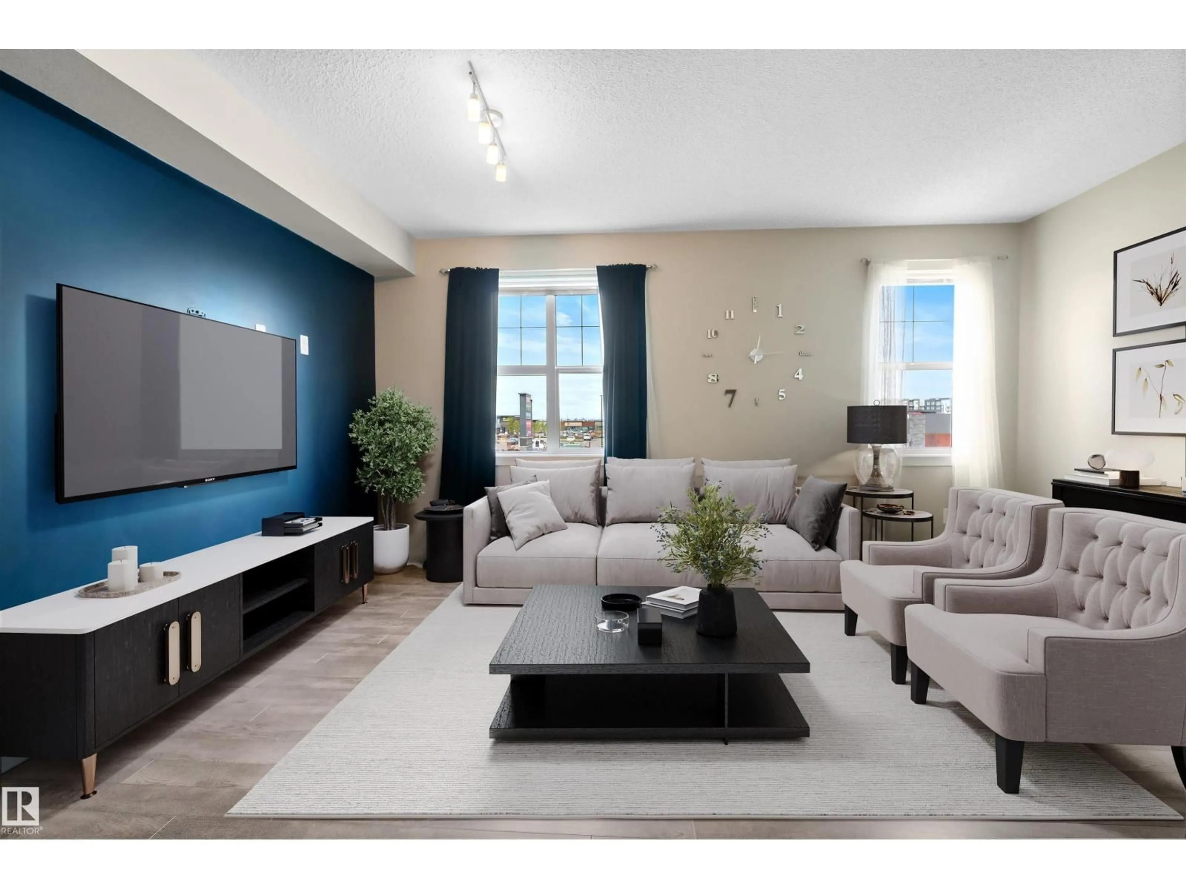 Living room with furniture, unknown for 2803 - #13 JAMES MOWATT TR, Edmonton Alberta T6R3R3