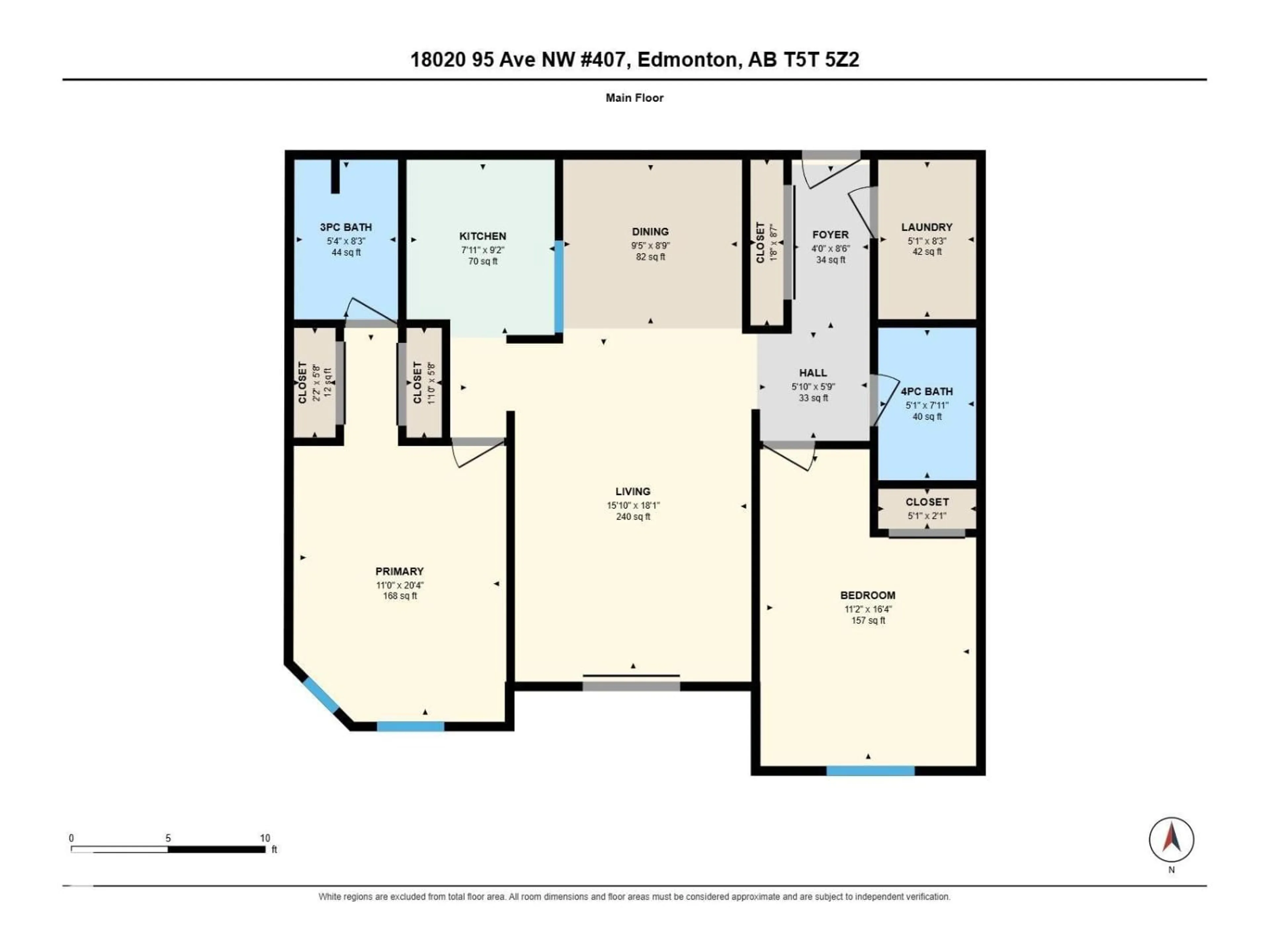 Floor plan for #407 - 18020 95 AV NW, Edmonton Alberta T5T6B2