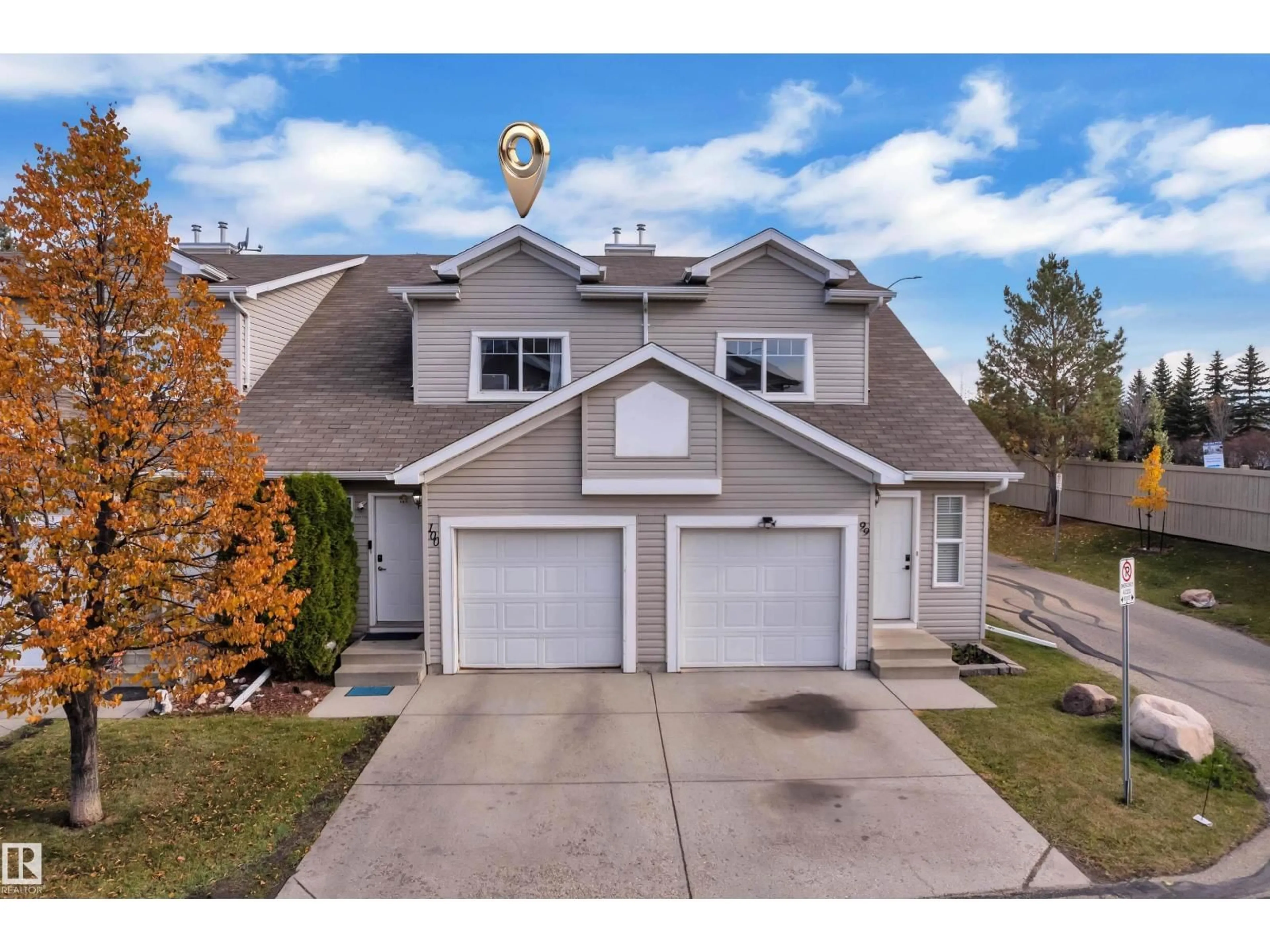 A pic from outside/outdoor area/front of a property/back of a property/a pic from drone, street for #100 - 150 EDWARDS DR, Edmonton Alberta T6X1M4