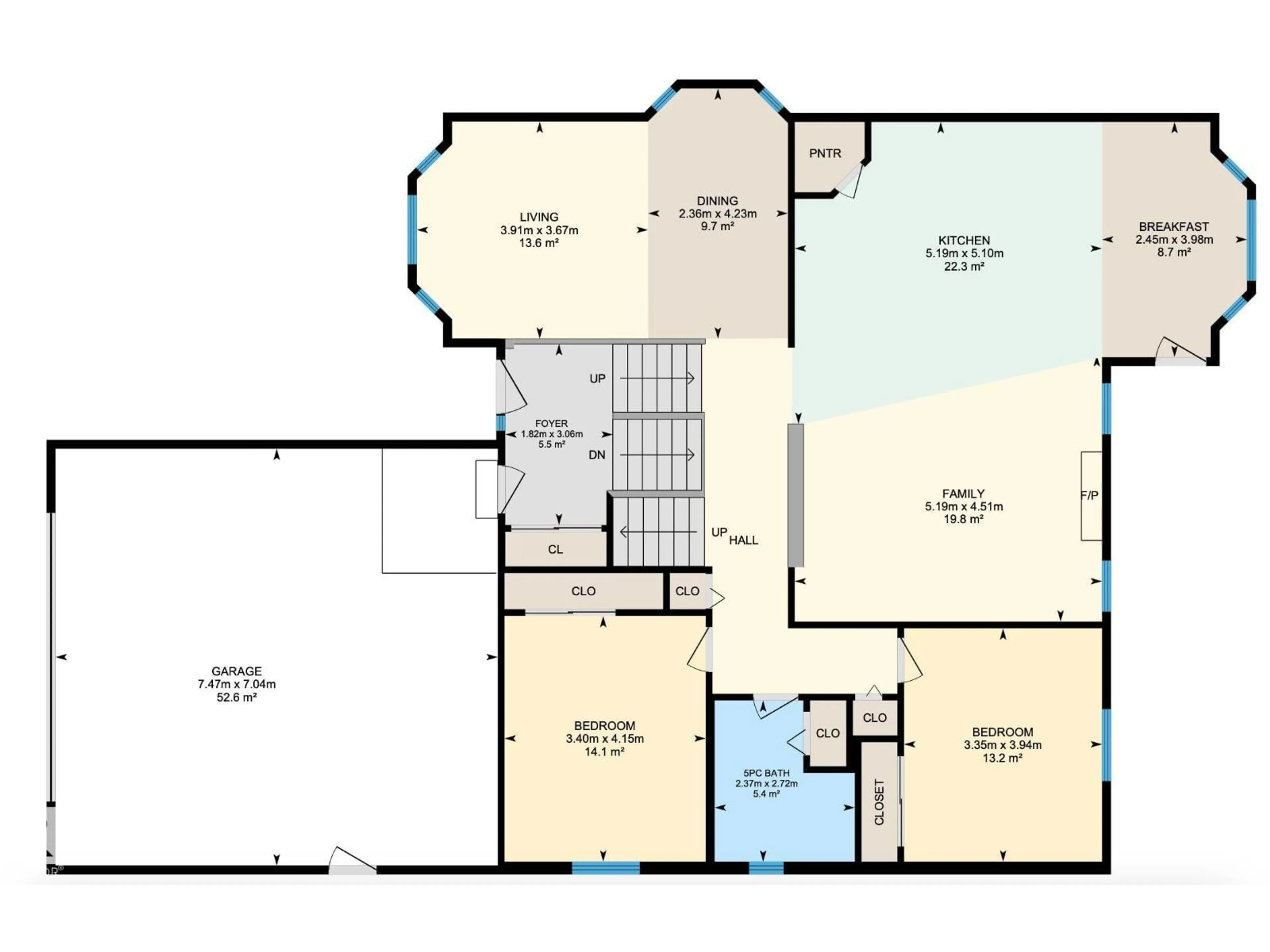 Floor plan for NW - 15104 48 ST, Edmonton Alberta T5Y3A2