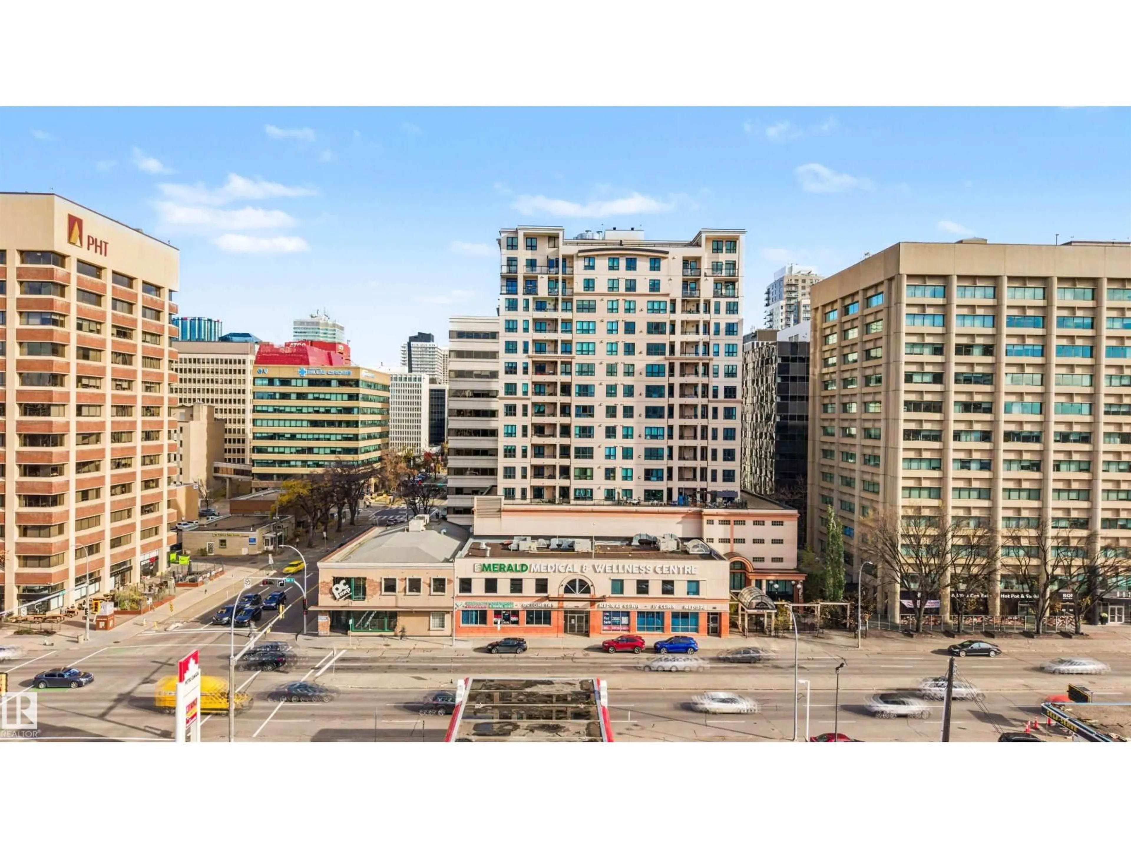 A pic from outside/outdoor area/front of a property/back of a property/a pic from drone, city buildings view from balcony for 9939 - 1704 109 ST, Edmonton Alberta T5K1H6