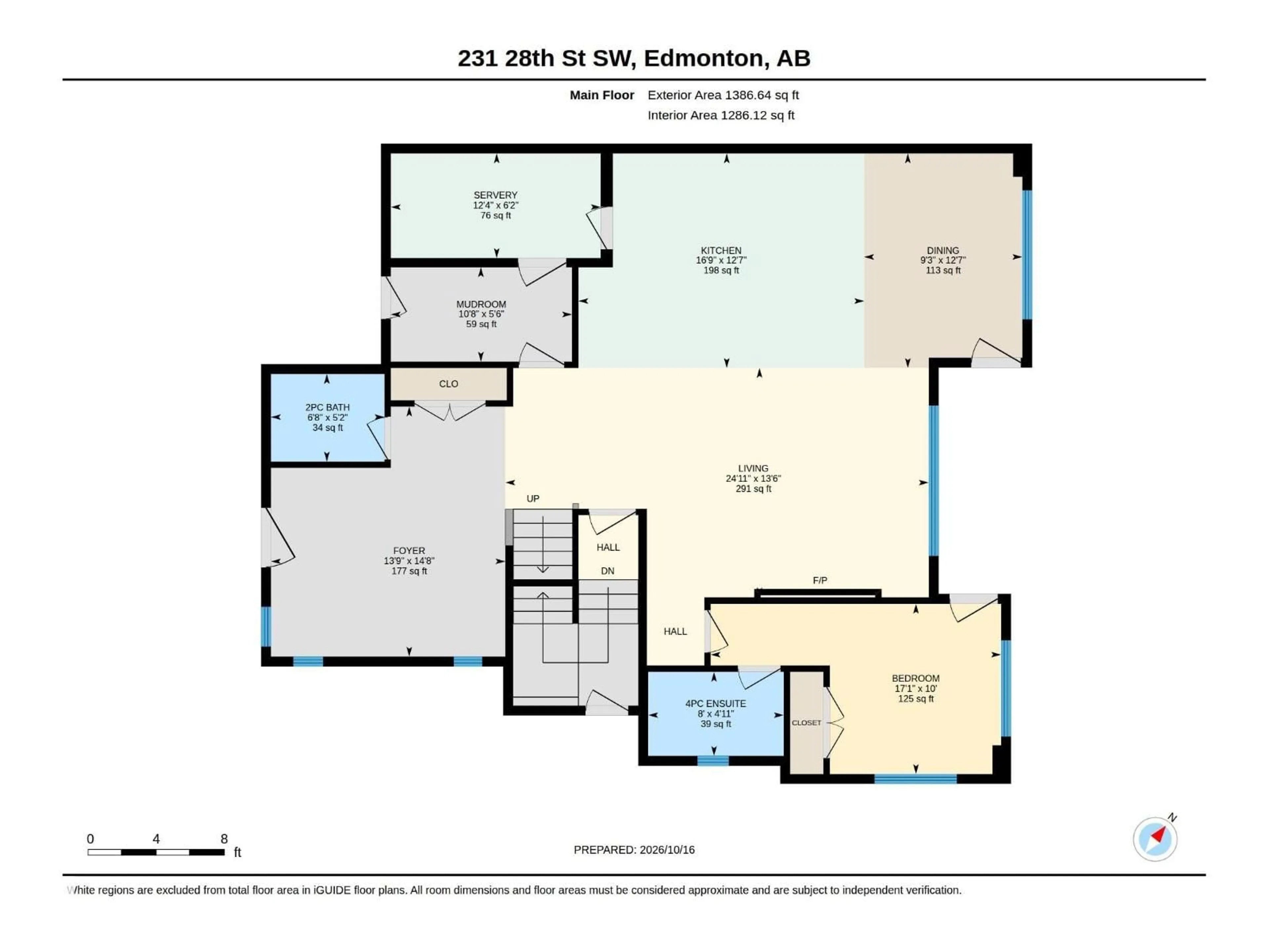 Floor plan for 231 28 ST, Edmonton Alberta T6X3E4