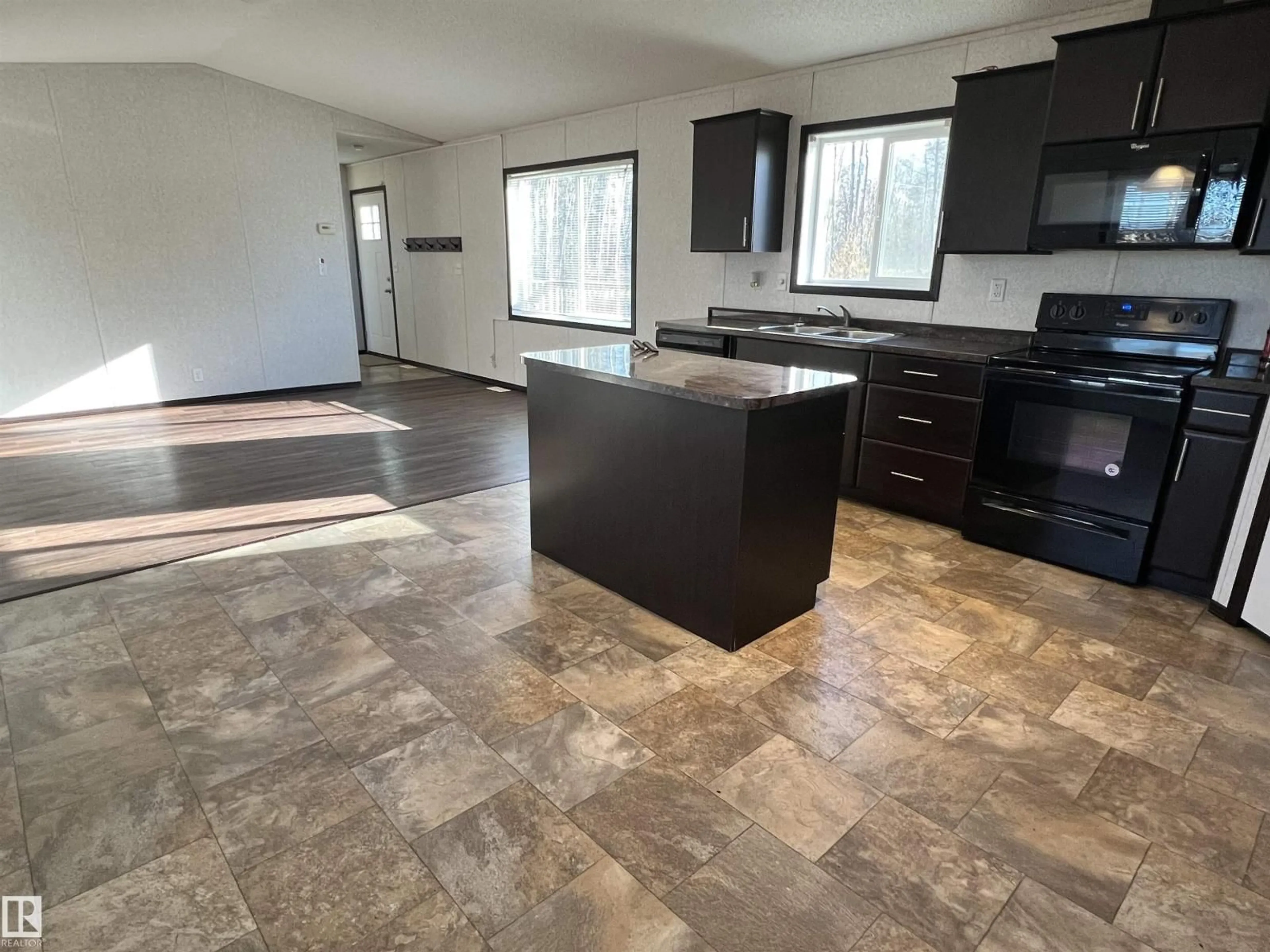 Open concept kitchen, ceramic/tile floor for 3314 RAIL GRADE RD, Rural Lac Ste. Anne County Alberta T0E0A0