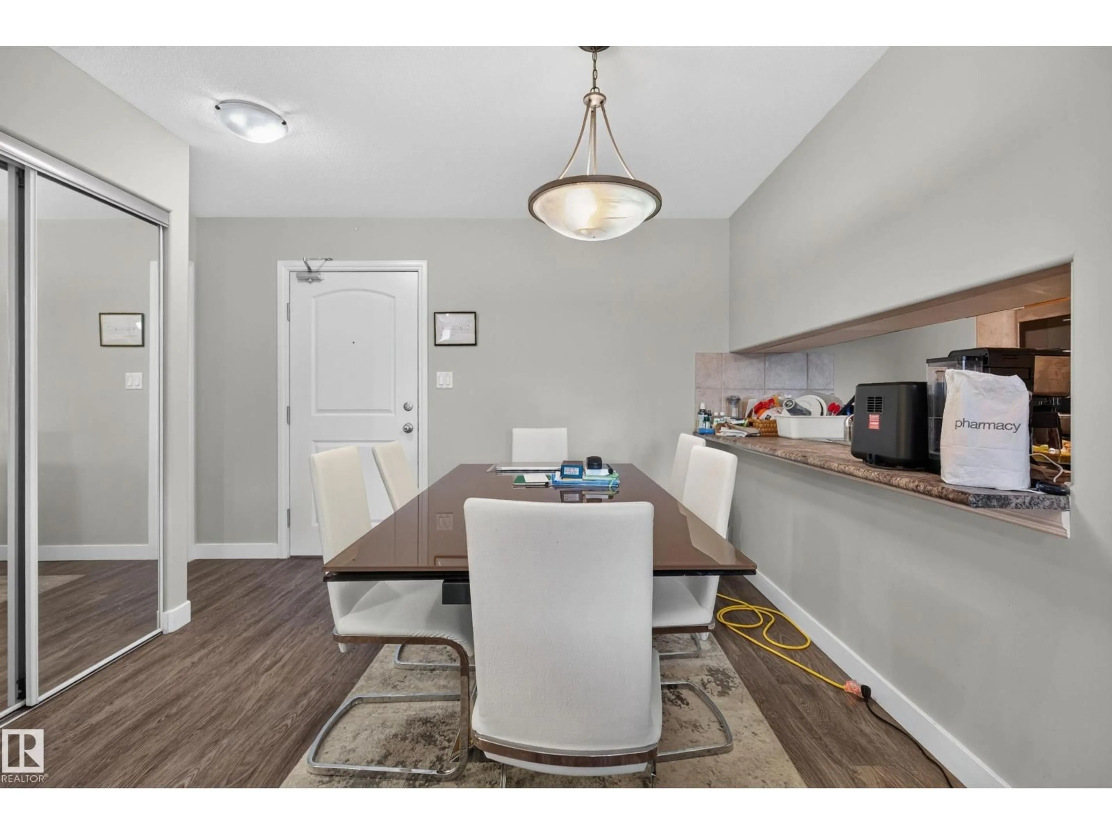 Dining room, wood/laminate floor for #405 - 1204 156 ST, Edmonton Alberta T6R0R6