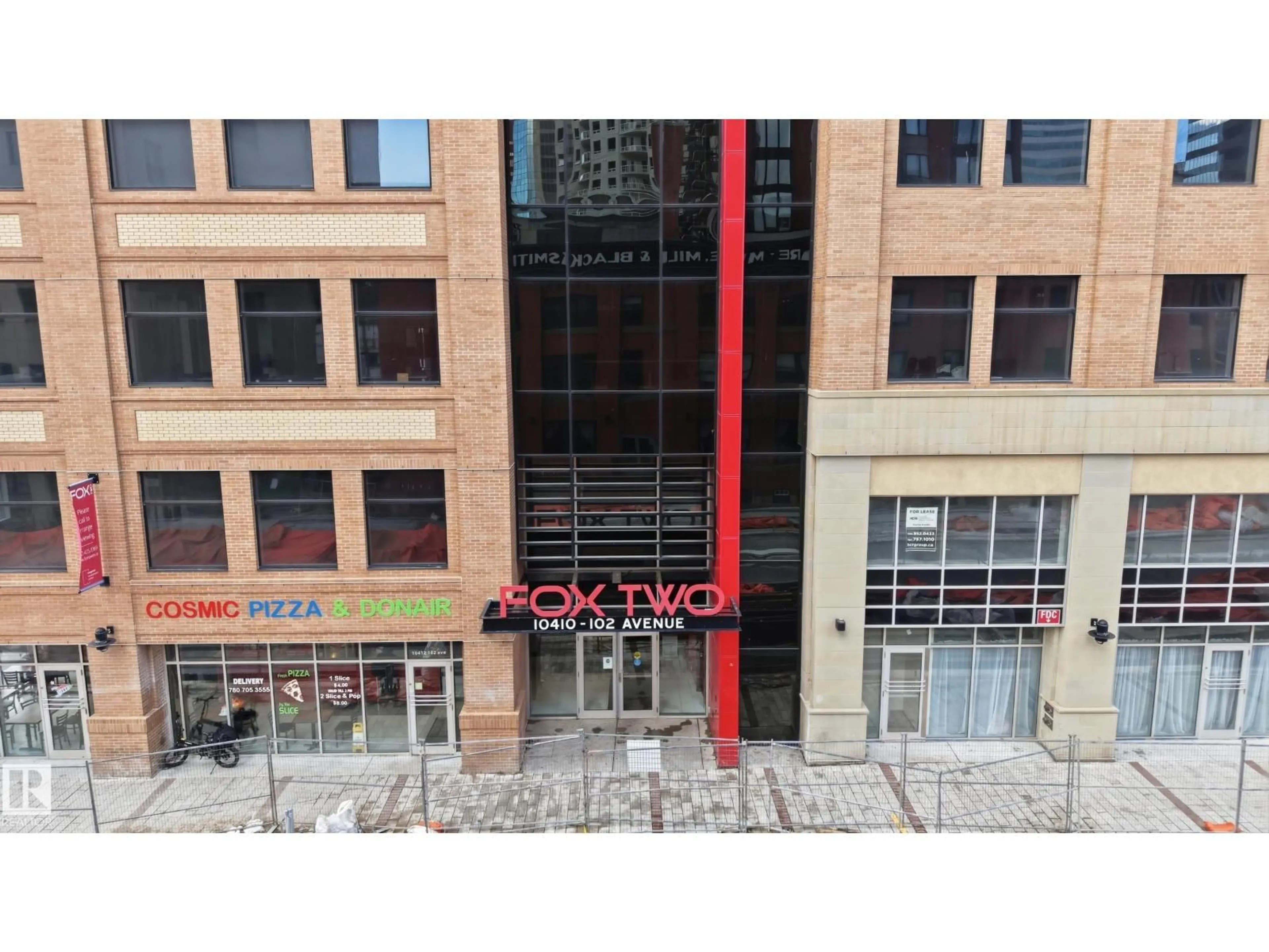 A pic from outside/outdoor area/front of a property/back of a property/a pic from drone, building for 2407 10410 102 AV NW, Edmonton Alberta T5J0E9