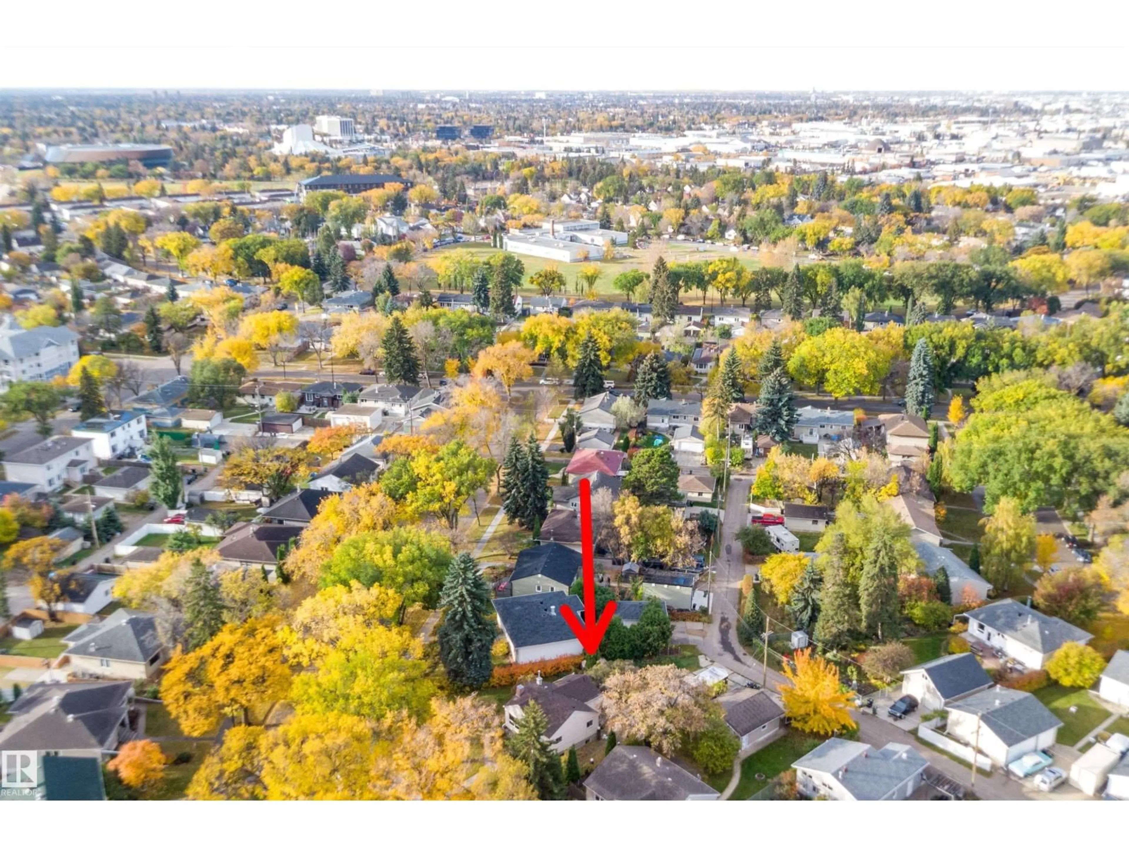 A pic from outside/outdoor area/front of a property/back of a property/a pic from drone, unknown for 11704 135A ST NW, Edmonton Alberta T5M1L5