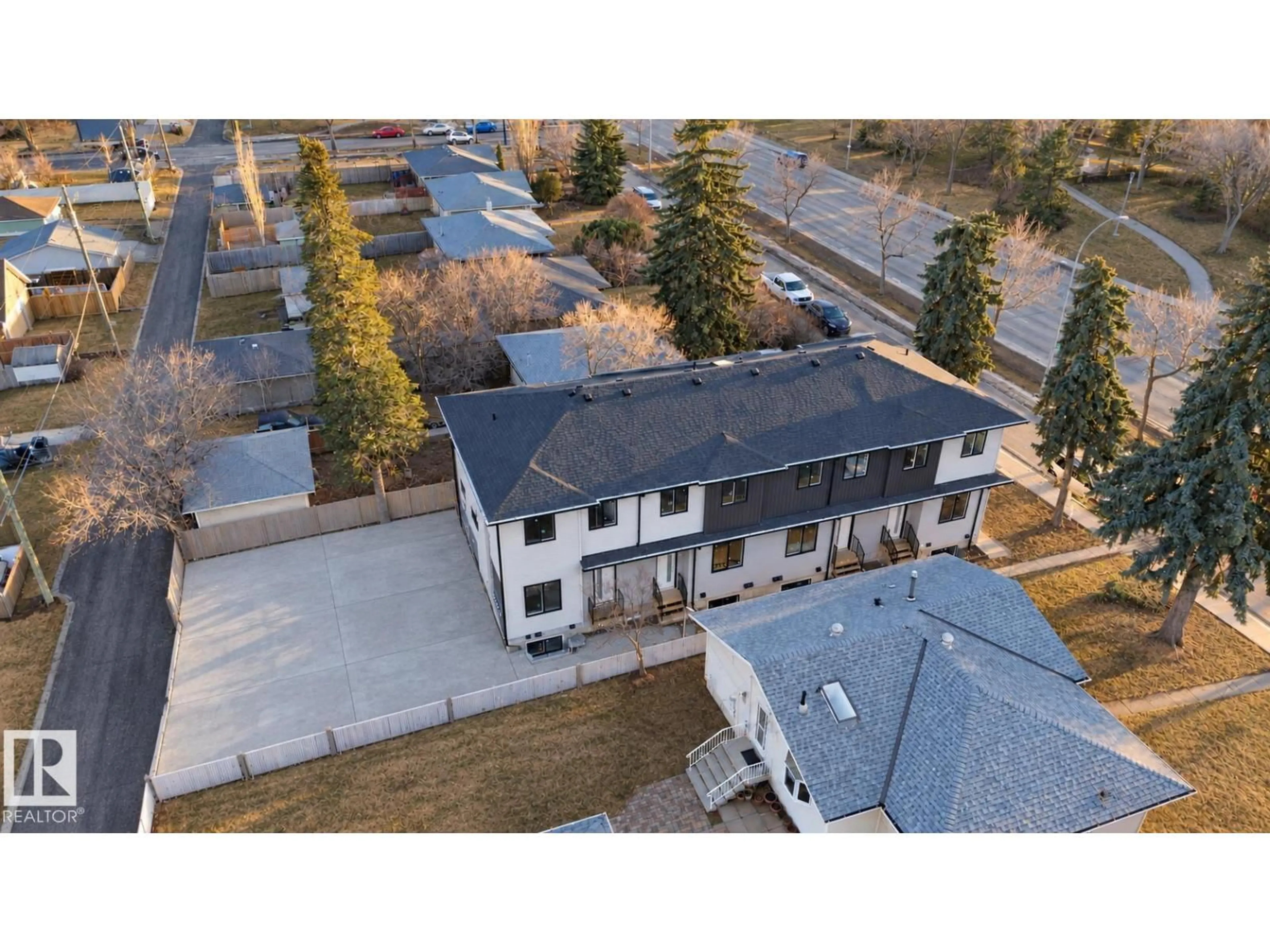 A pic from outside/outdoor area/front of a property/back of a property/a pic from drone, street for 10627 149 ST, Edmonton Alberta T5P4L9