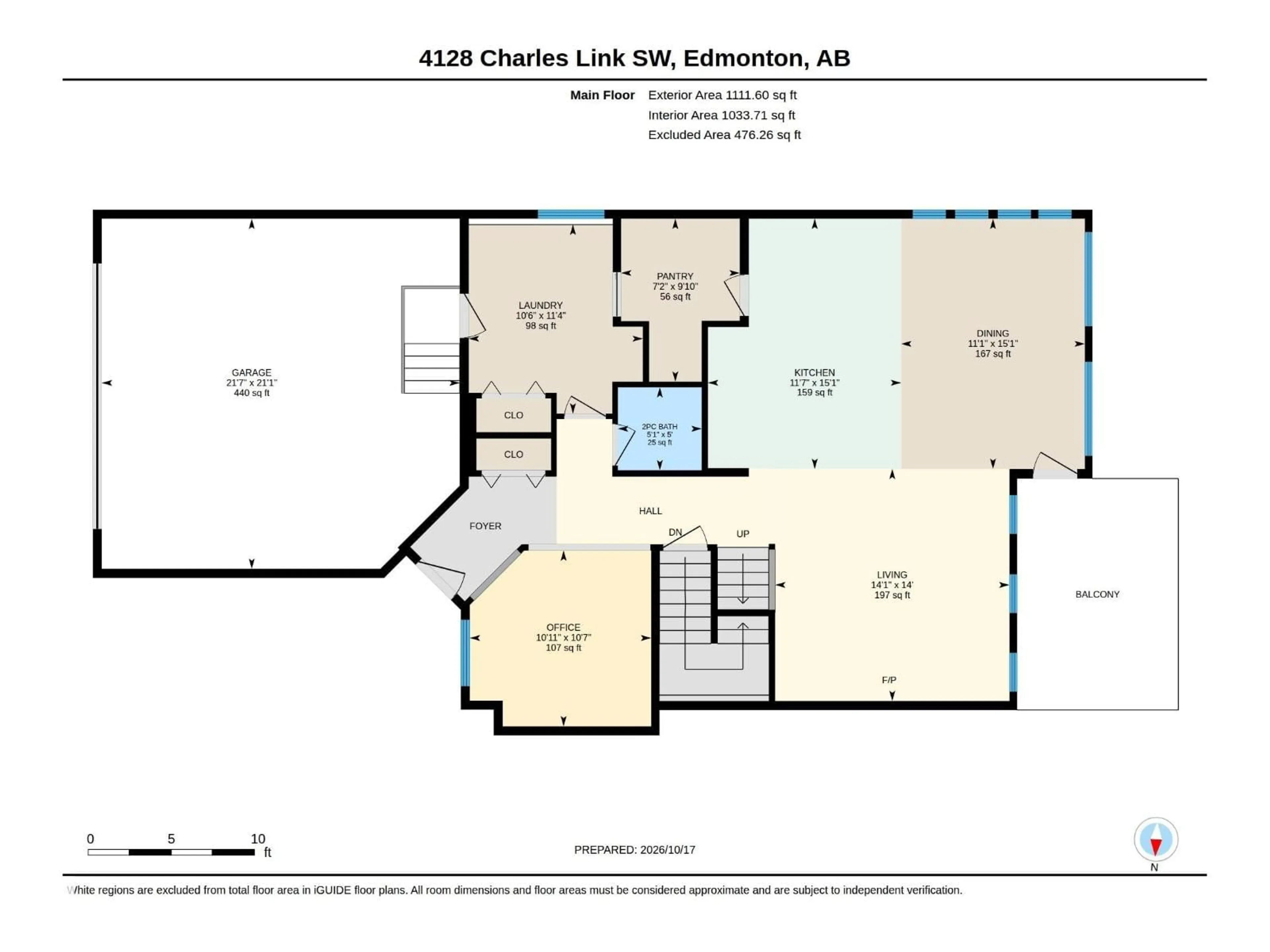 Floor plan for 4128 CHARLES LI SW, Edmonton Alberta T6W0Z5