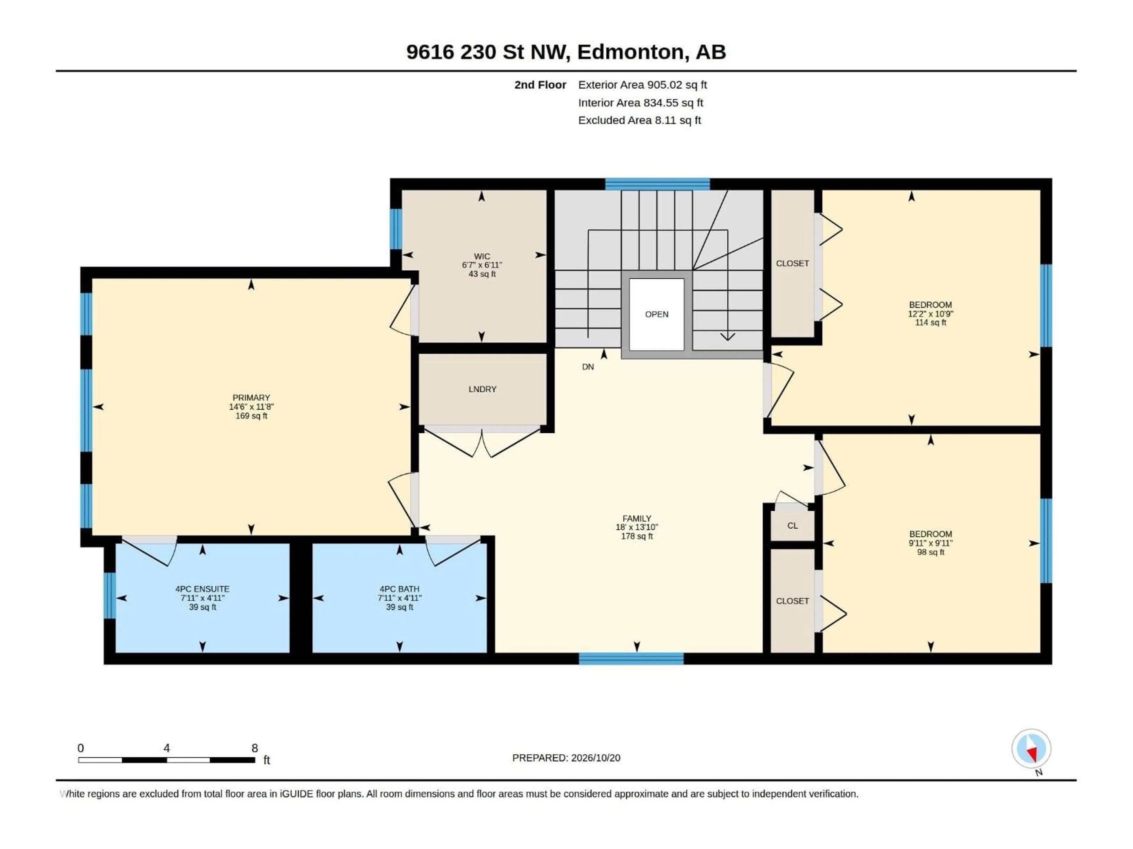 Floor plan for NW - 9616 230 ST, Edmonton Alberta T5T7R4