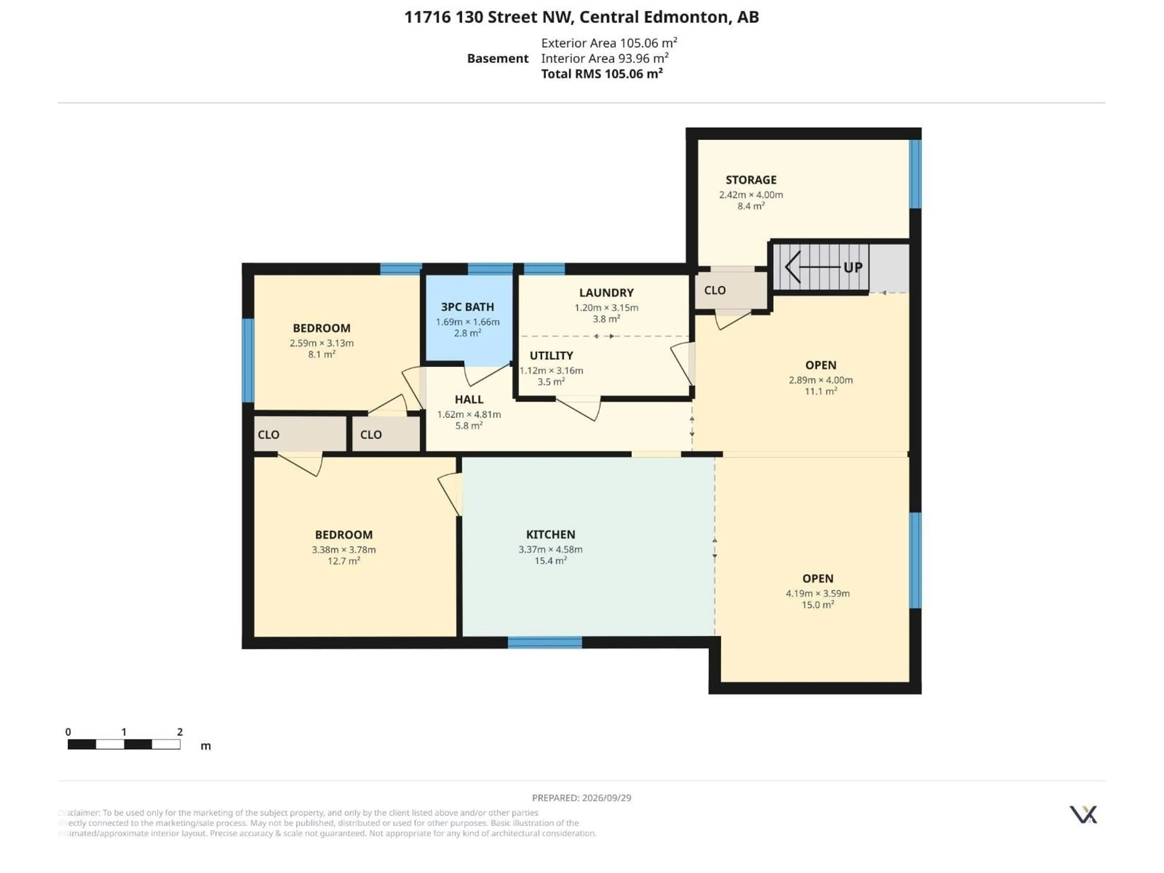 Floor plan for NW - 11716 130 ST, Edmonton Alberta T5M1A8