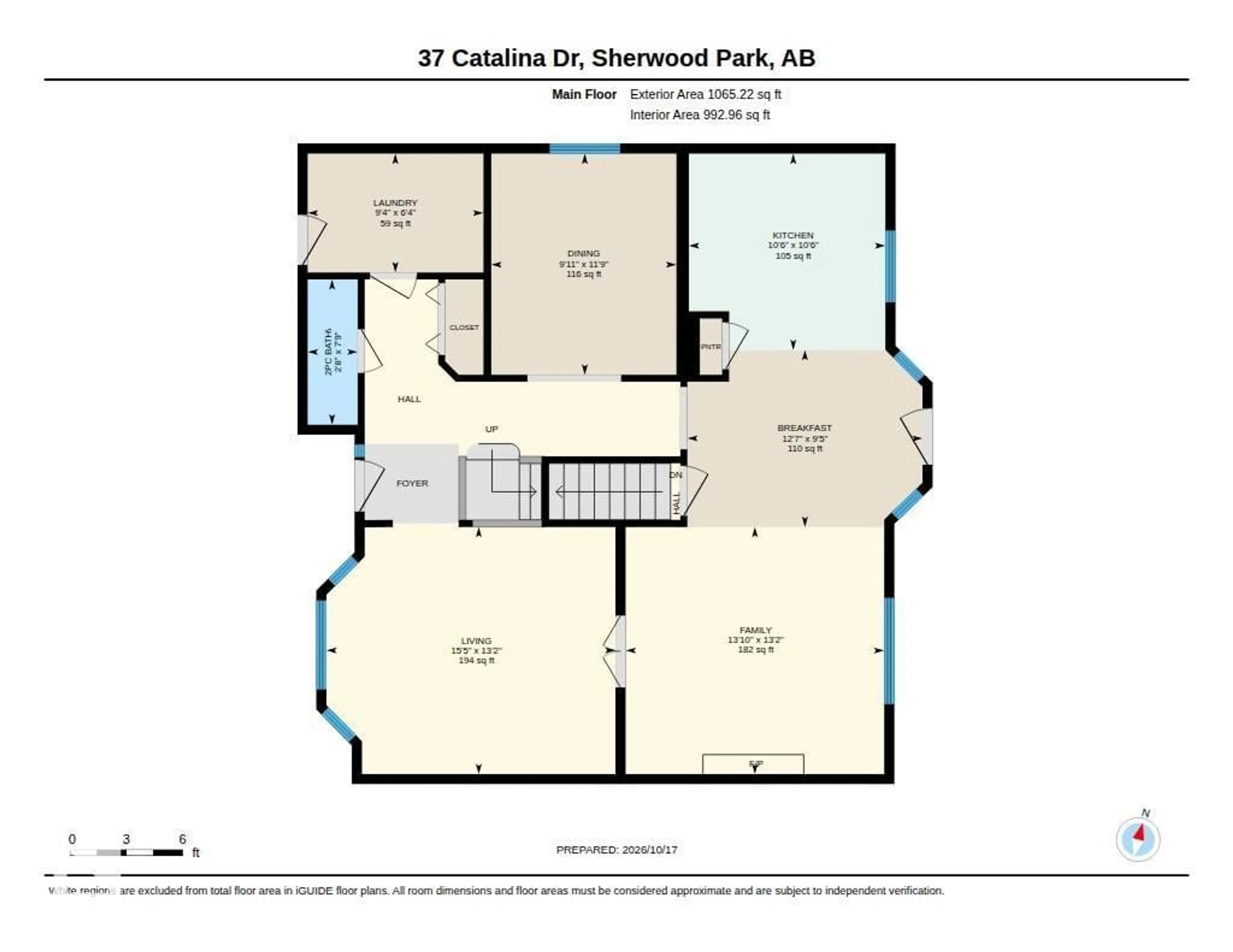 Floor plan for 37 CATALINA DR, Sherwood Park Alberta T8H1T4