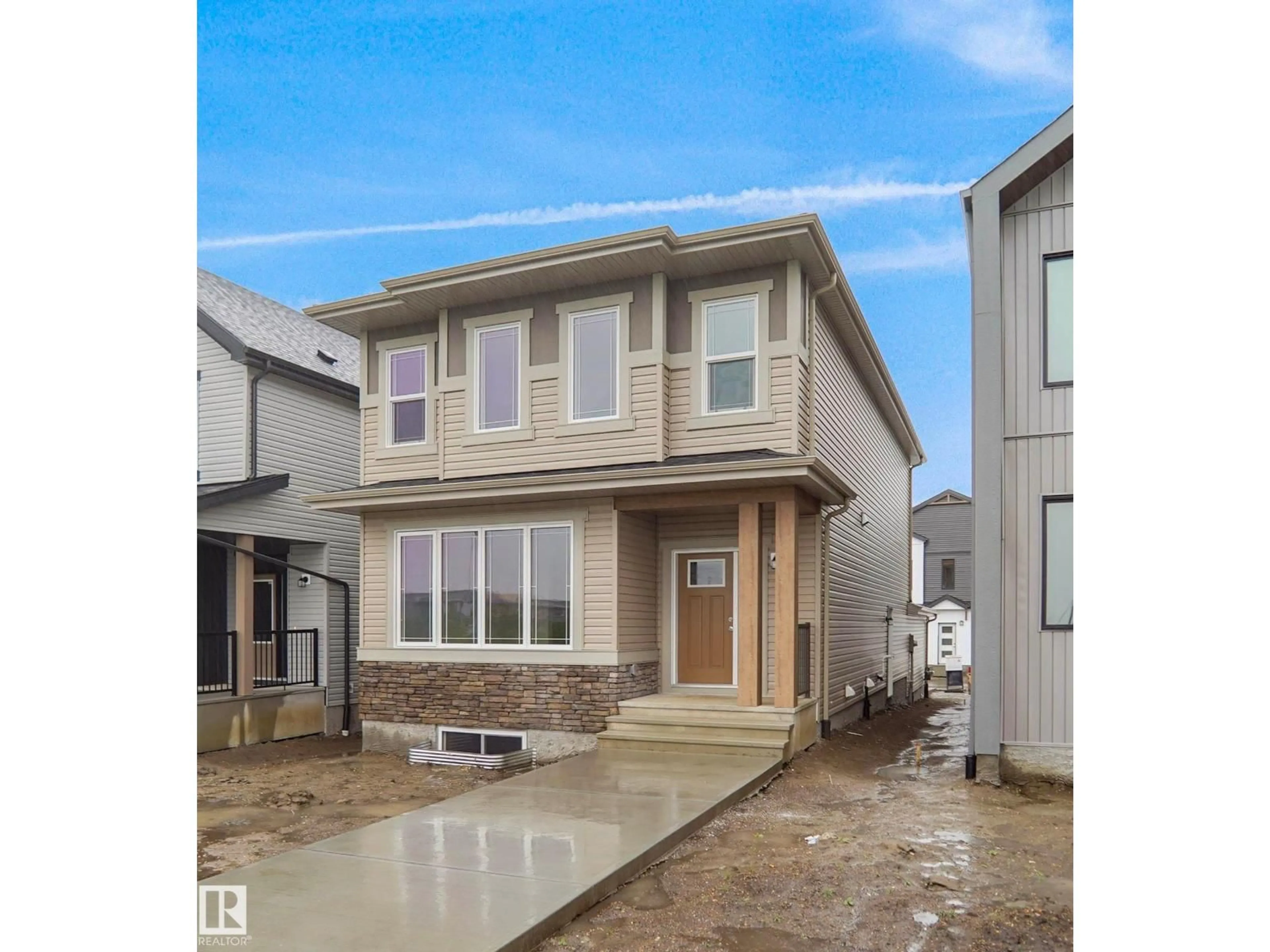 Home with vinyl exterior material, street for NE - 17510 5A ST, Edmonton Alberta T5Y4E8