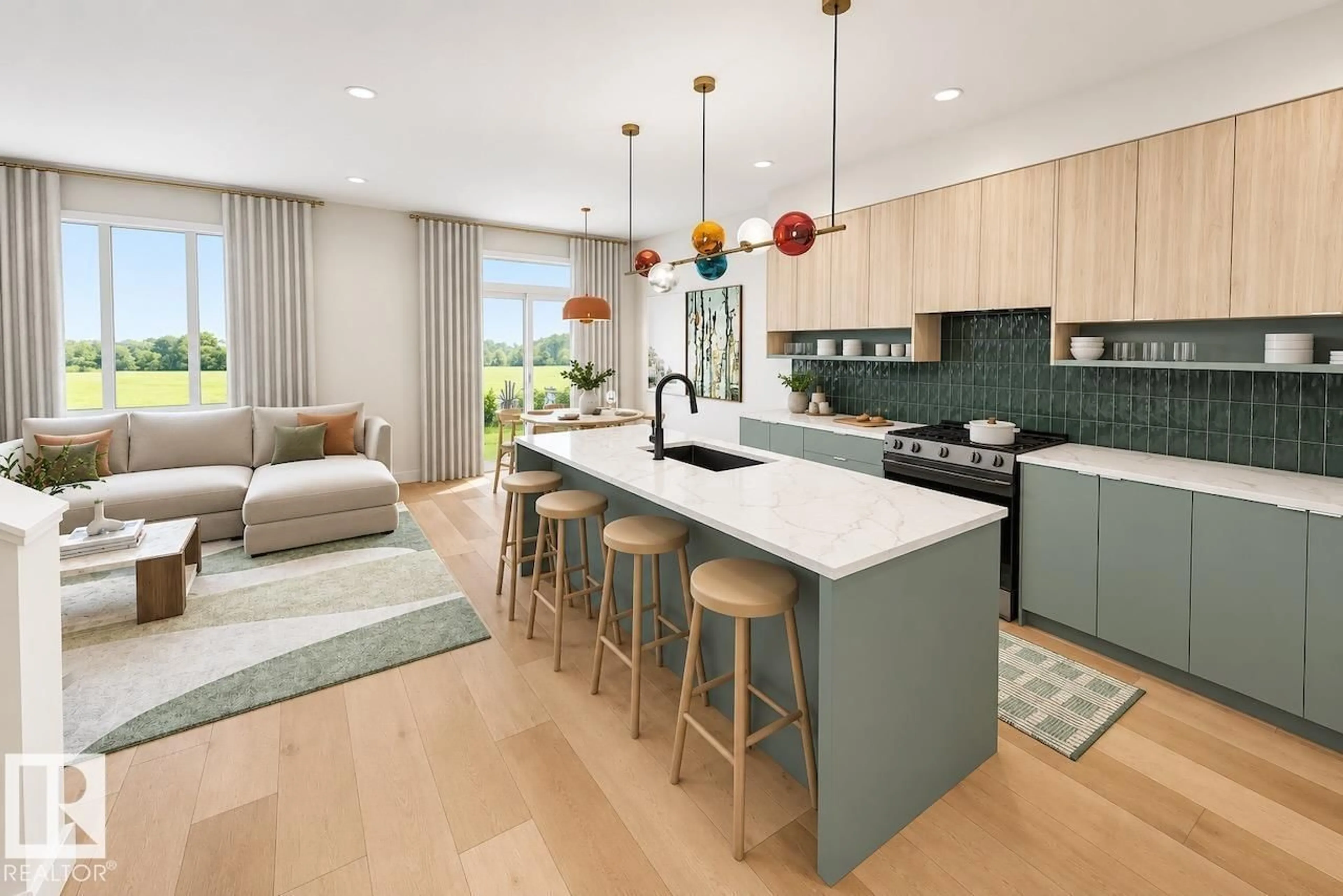 Open concept kitchen, ceramic/tile floor for NW - 2219 CROSSBILL LI, Edmonton Alberta T5S0Y6