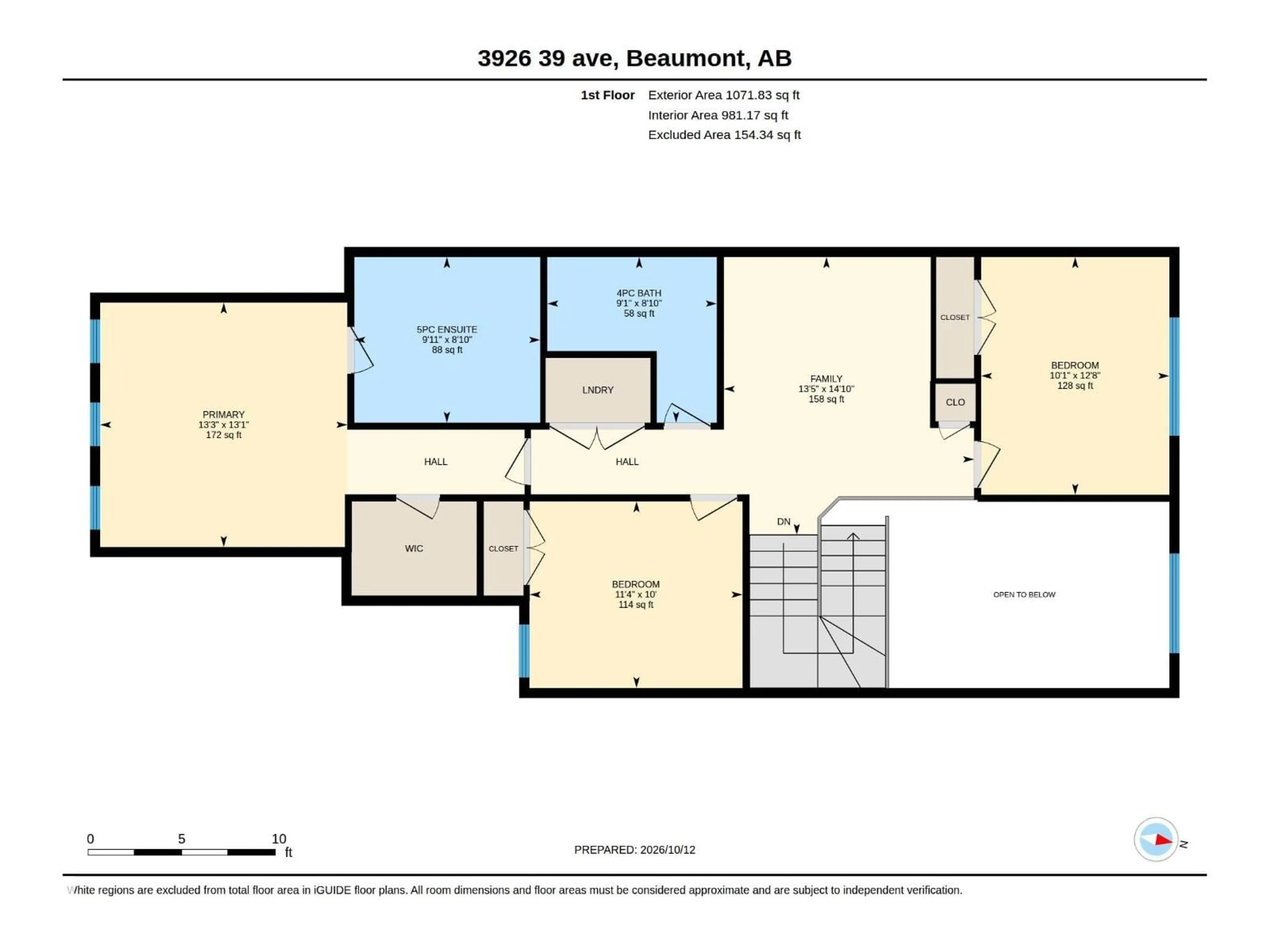 Floor plan for 3926 39 AV, Beaumont Alberta T4X3A1