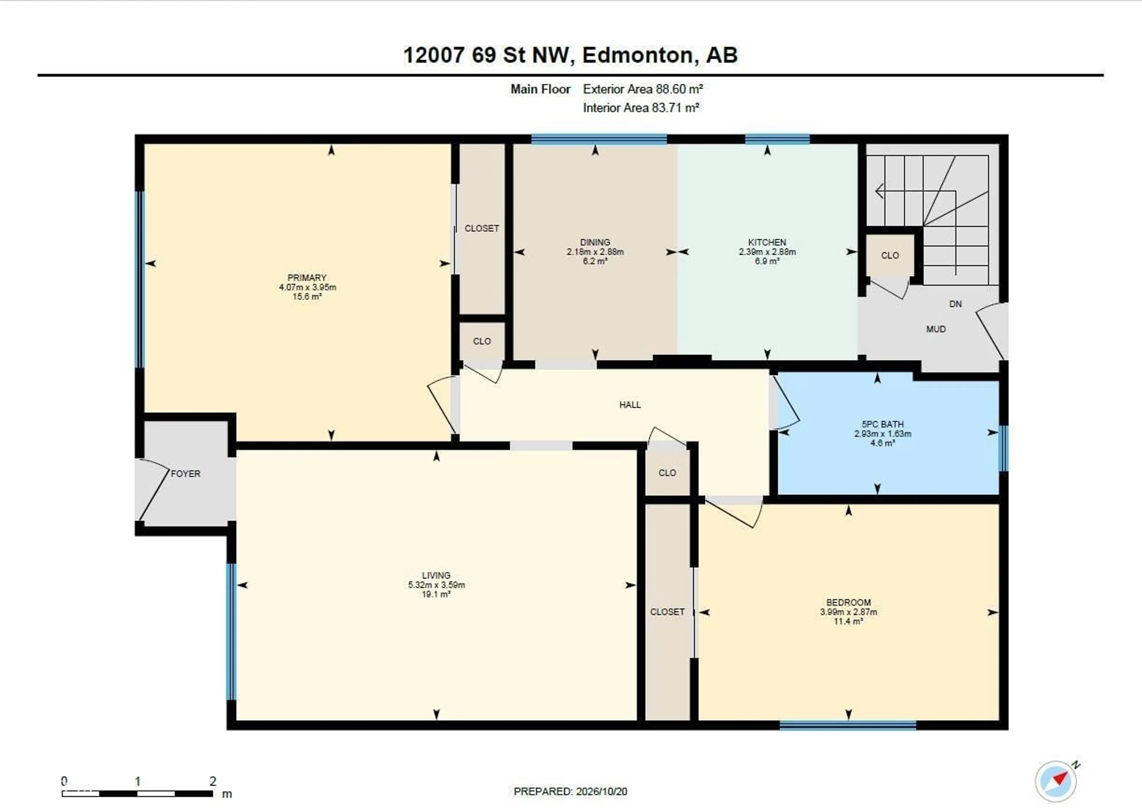 Floor plan for NW - 12007 69 ST, Edmonton Alberta T5B1S7