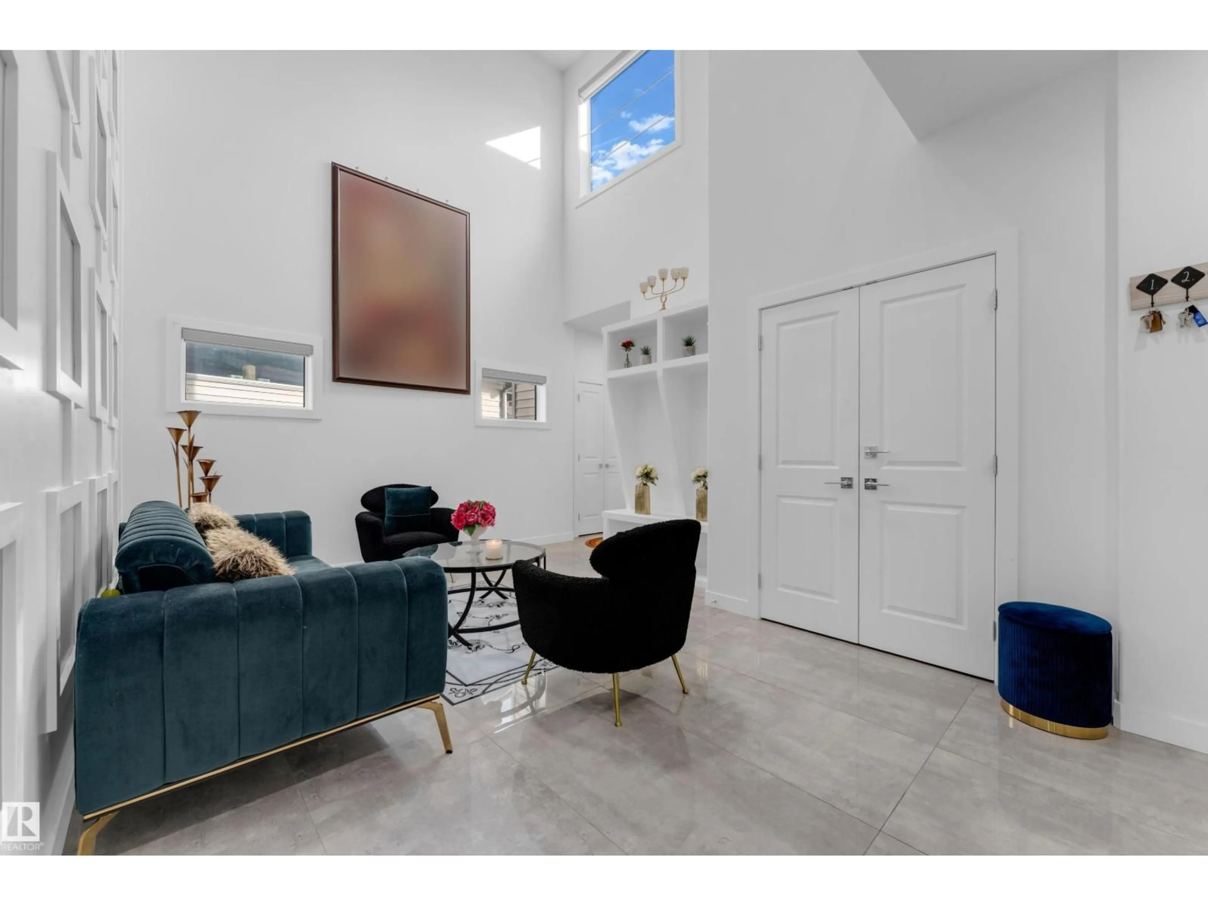 Living room with furniture, ceramic/tile floor for 1360 20 ST, Edmonton Alberta T6T2R7