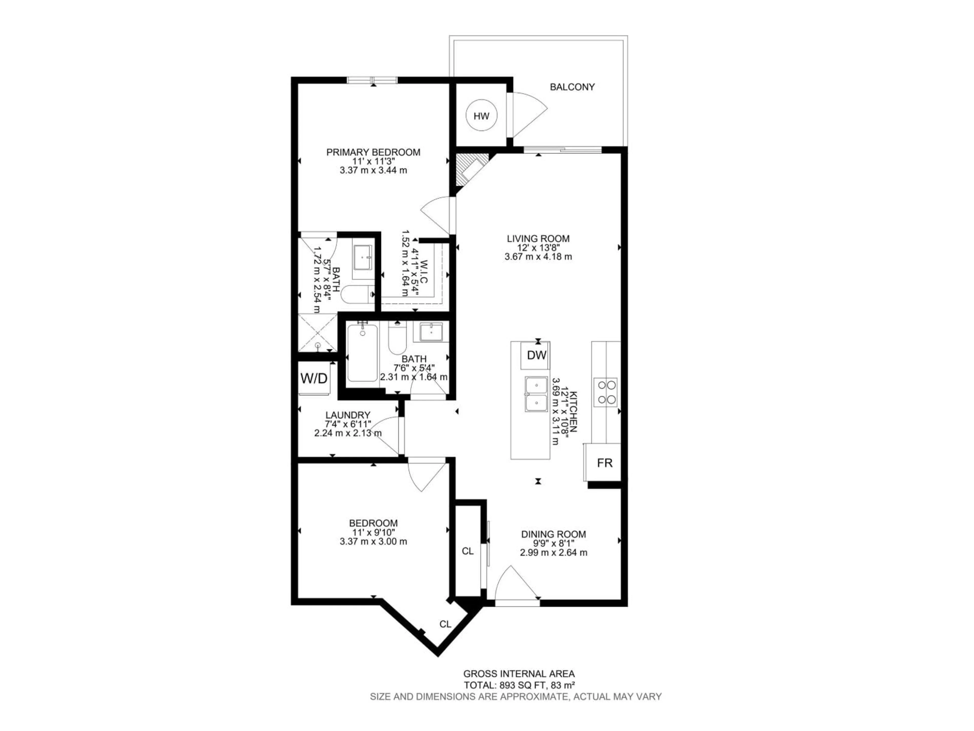 Floor plan for #314 - 10118 106 AV, Edmonton Alberta T5H0B8