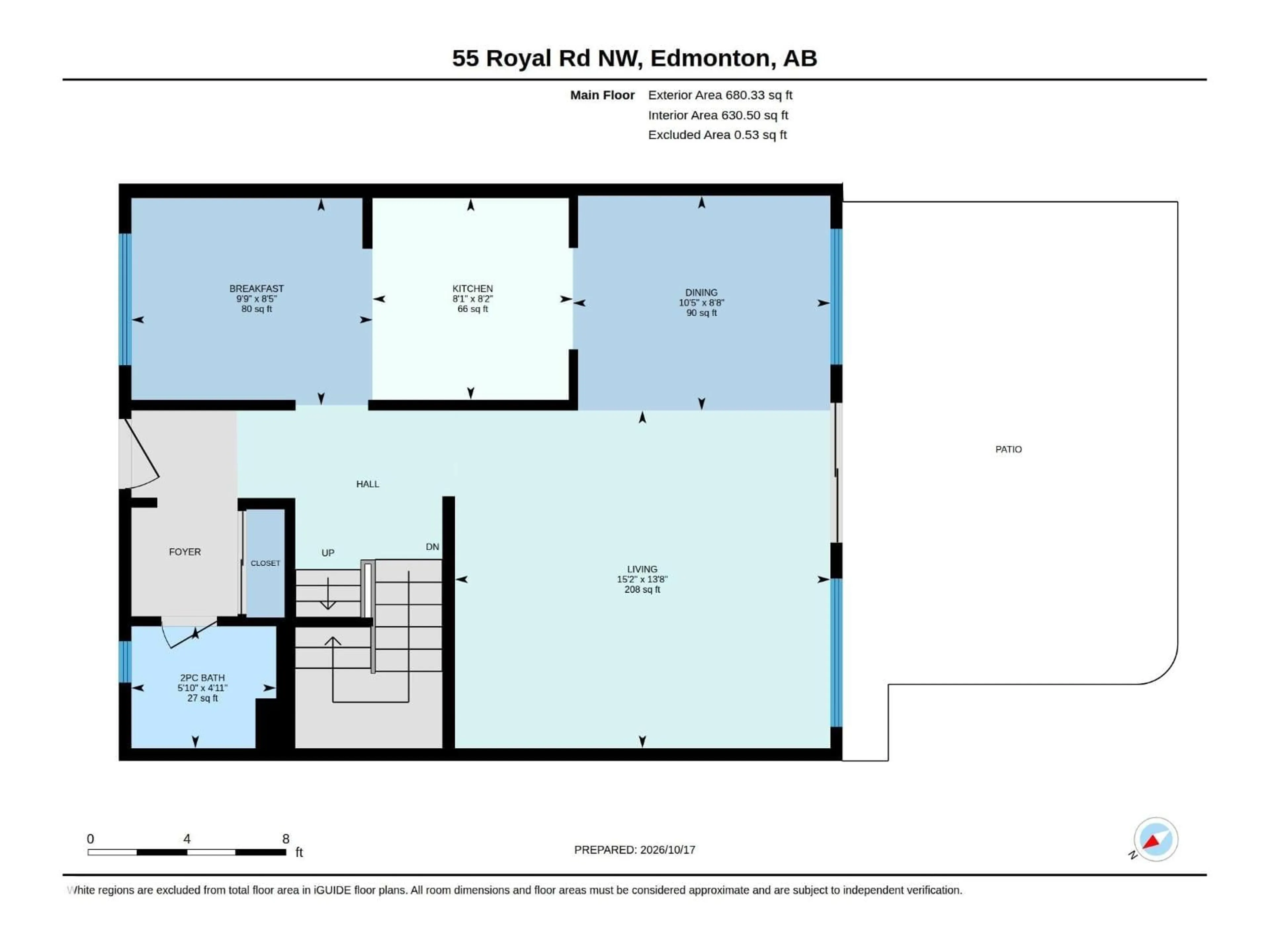 Floor plan for 55 ROYAL RD, Edmonton Alberta T6J2E7