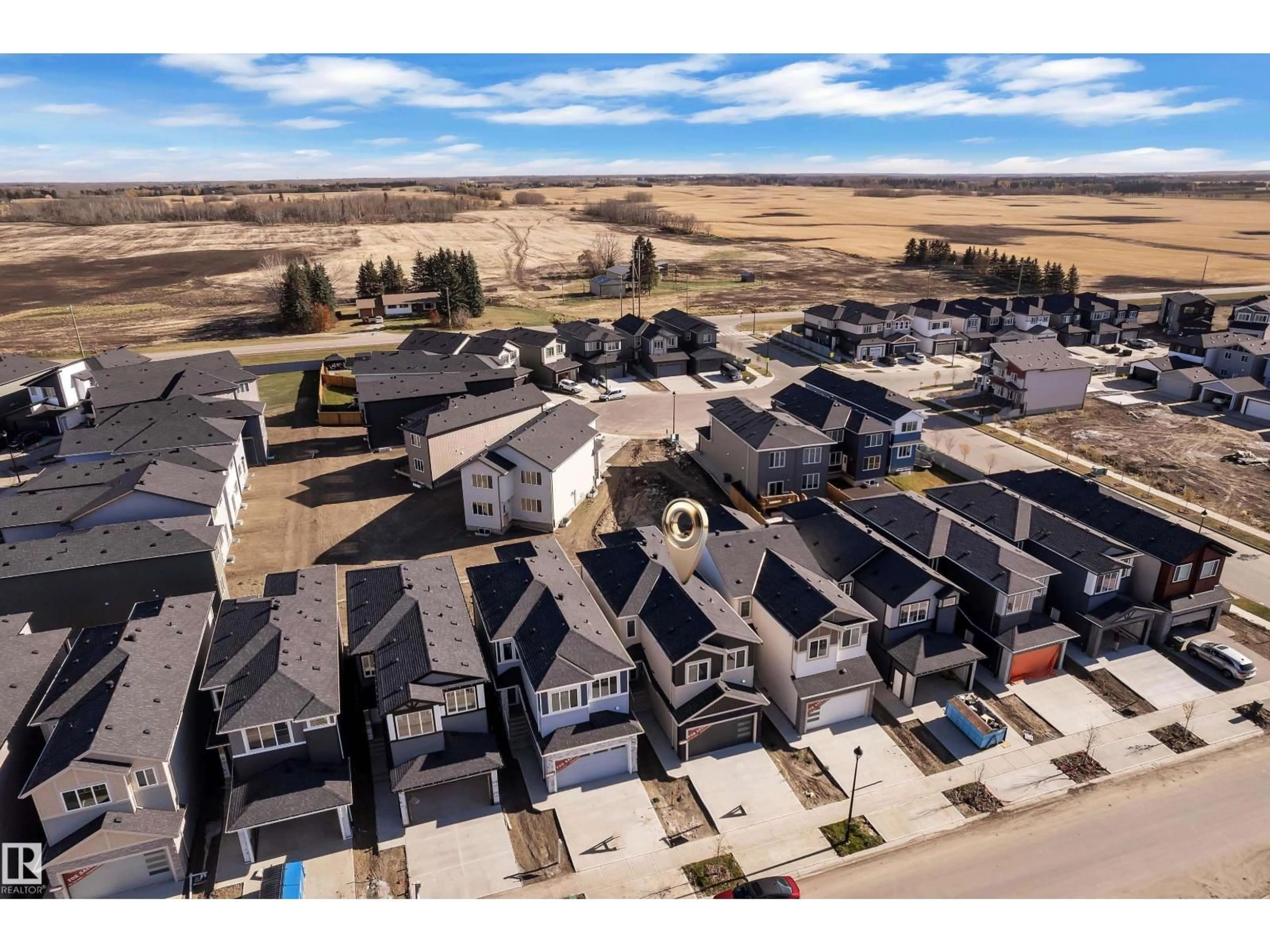 A pic from outside/outdoor area/front of a property/back of a property/a pic from drone, street for 4311 36 ST, Beaumont Alberta T4X3G8