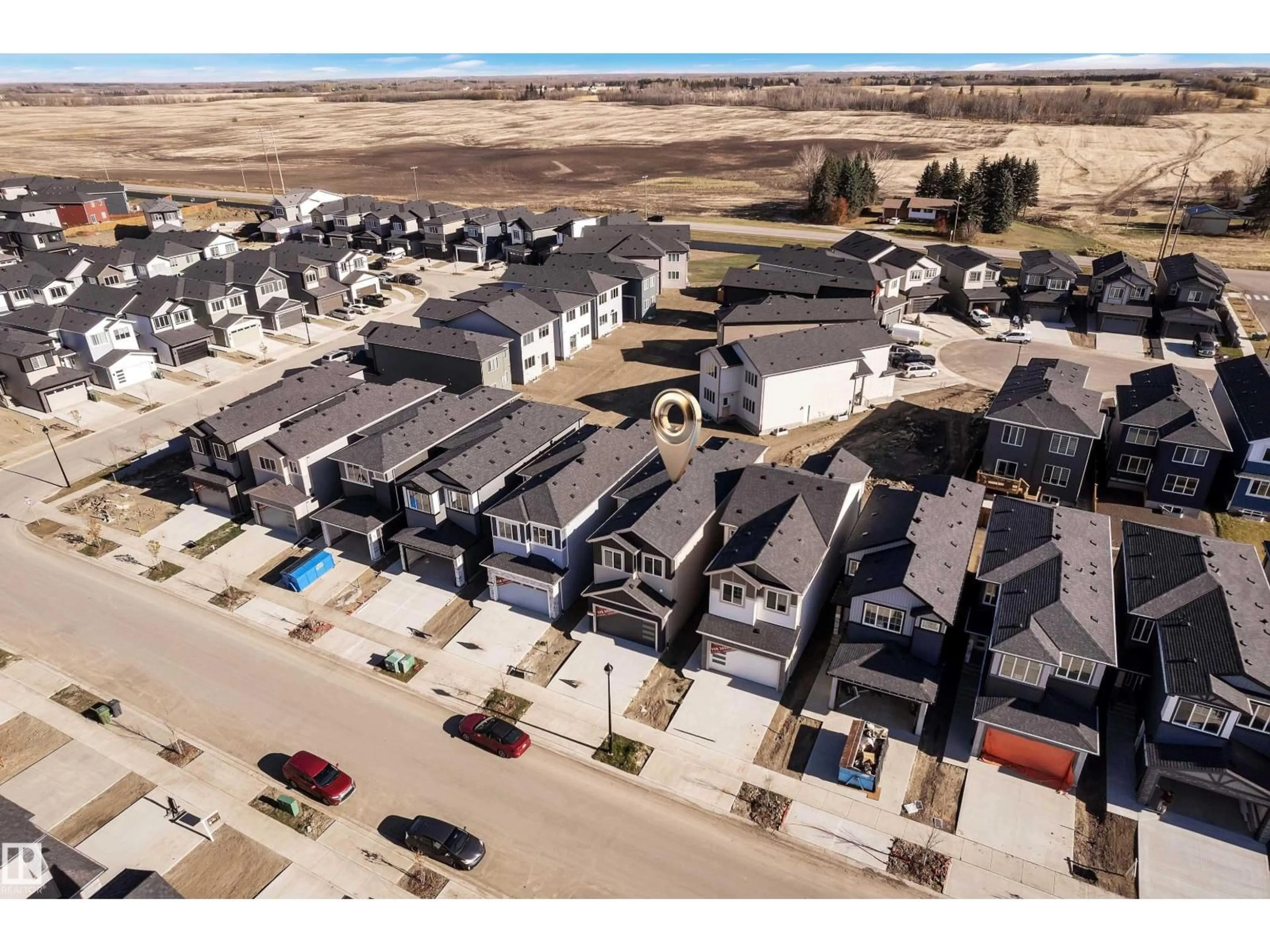 A pic from outside/outdoor area/front of a property/back of a property/a pic from drone, street for 4311 36 ST, Beaumont Alberta T4X3G8