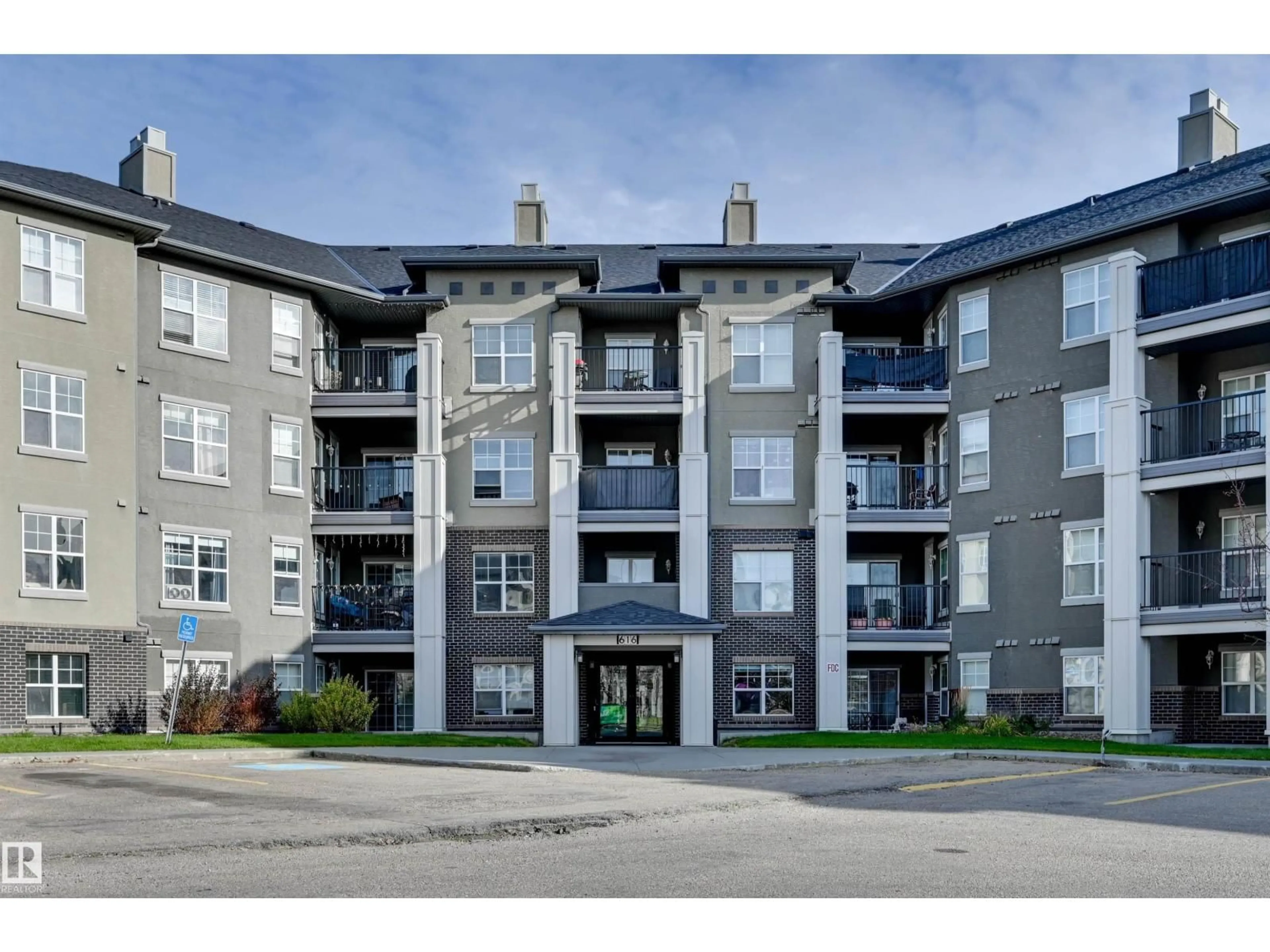 A pic from outside/outdoor area/front of a property/back of a property/a pic from drone, unknown for 616 - 206 MCALLISTER LO, Edmonton Alberta T6W1N1