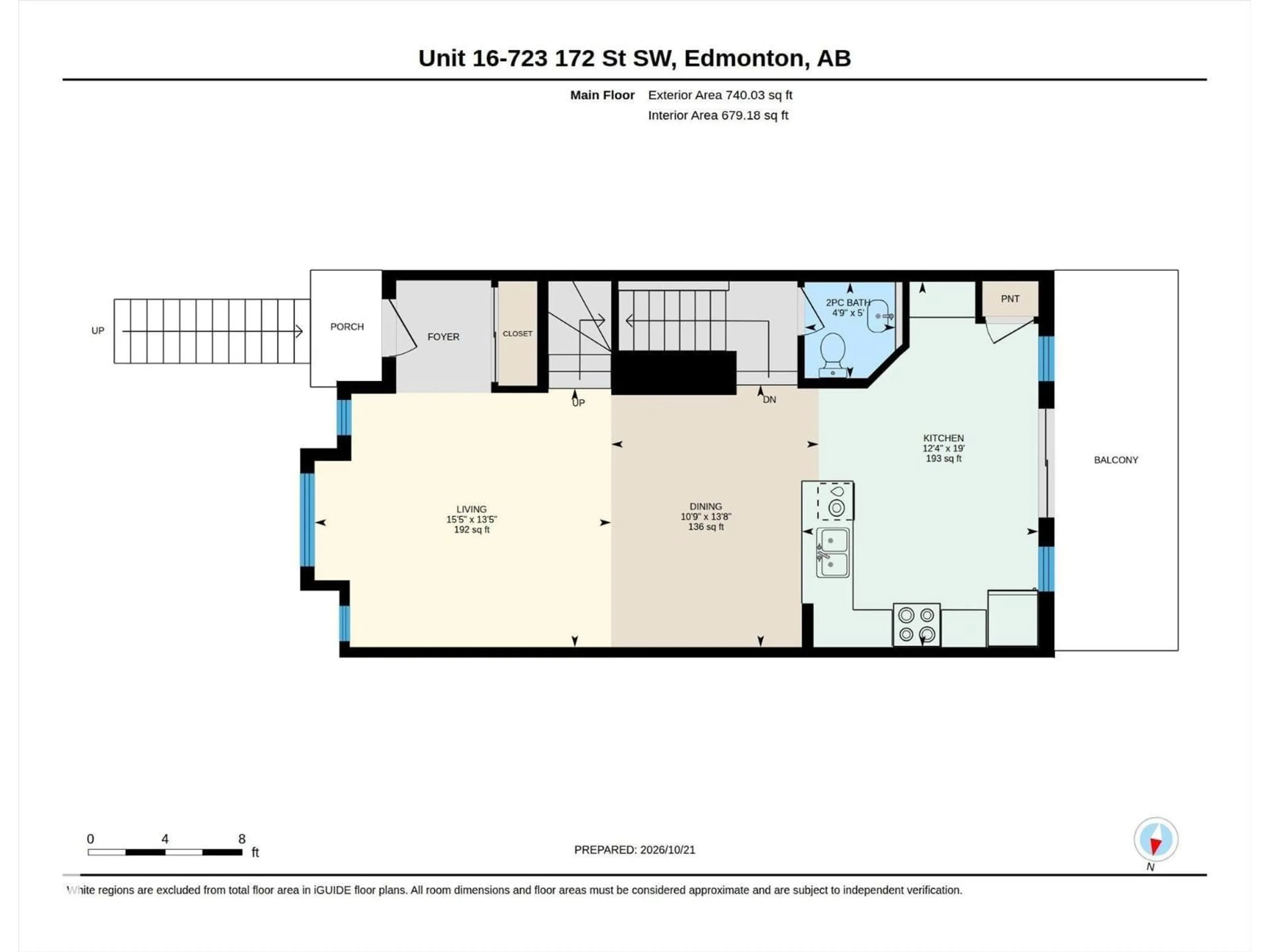 Floor plan for 16 723 172 ST, Edmonton Alberta T6W2N6