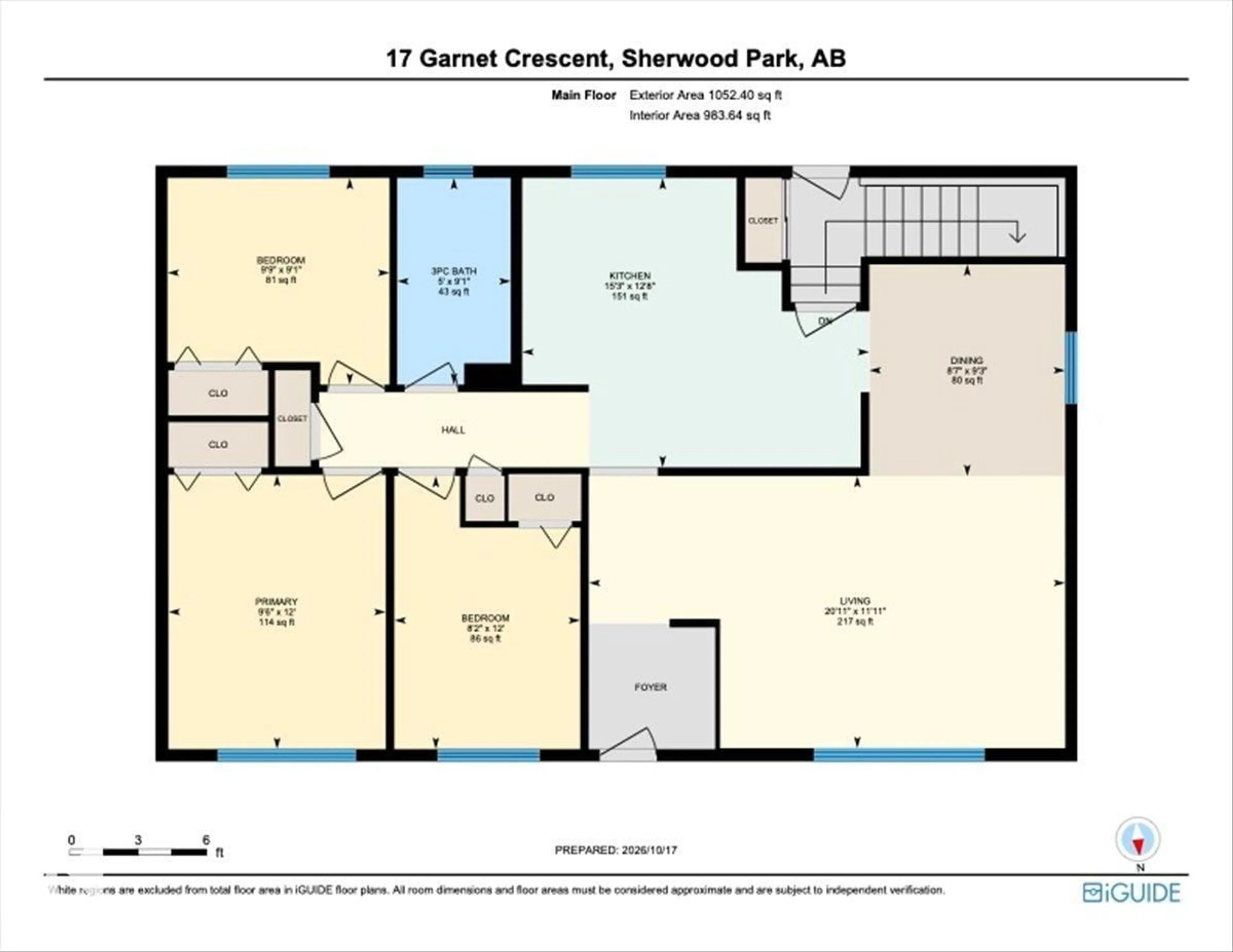 Floor plan for 17 GARNET CR, Sherwood Park Alberta T8A2R7