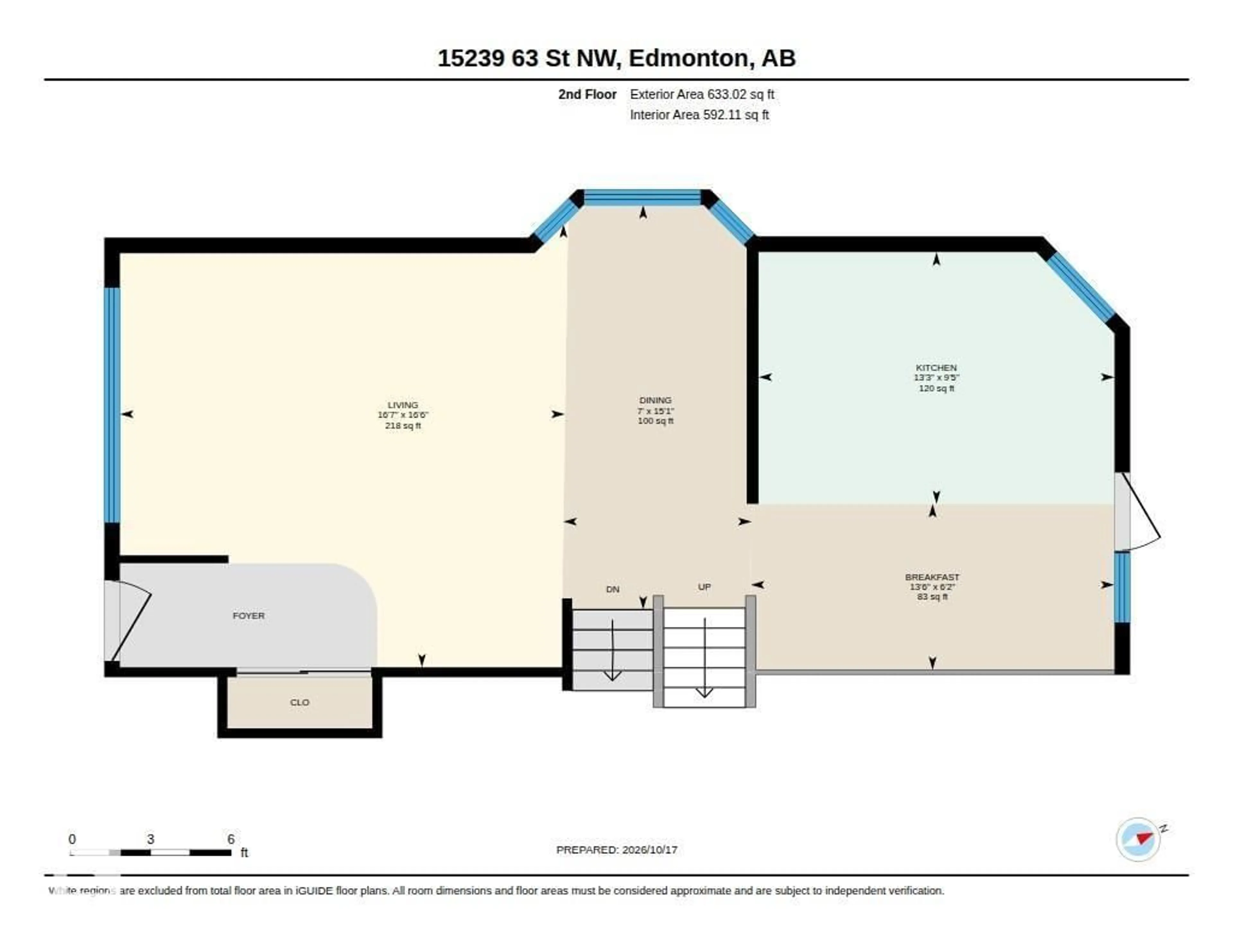 Floor plan for 15239 63 ST, Edmonton Alberta T5A4V8