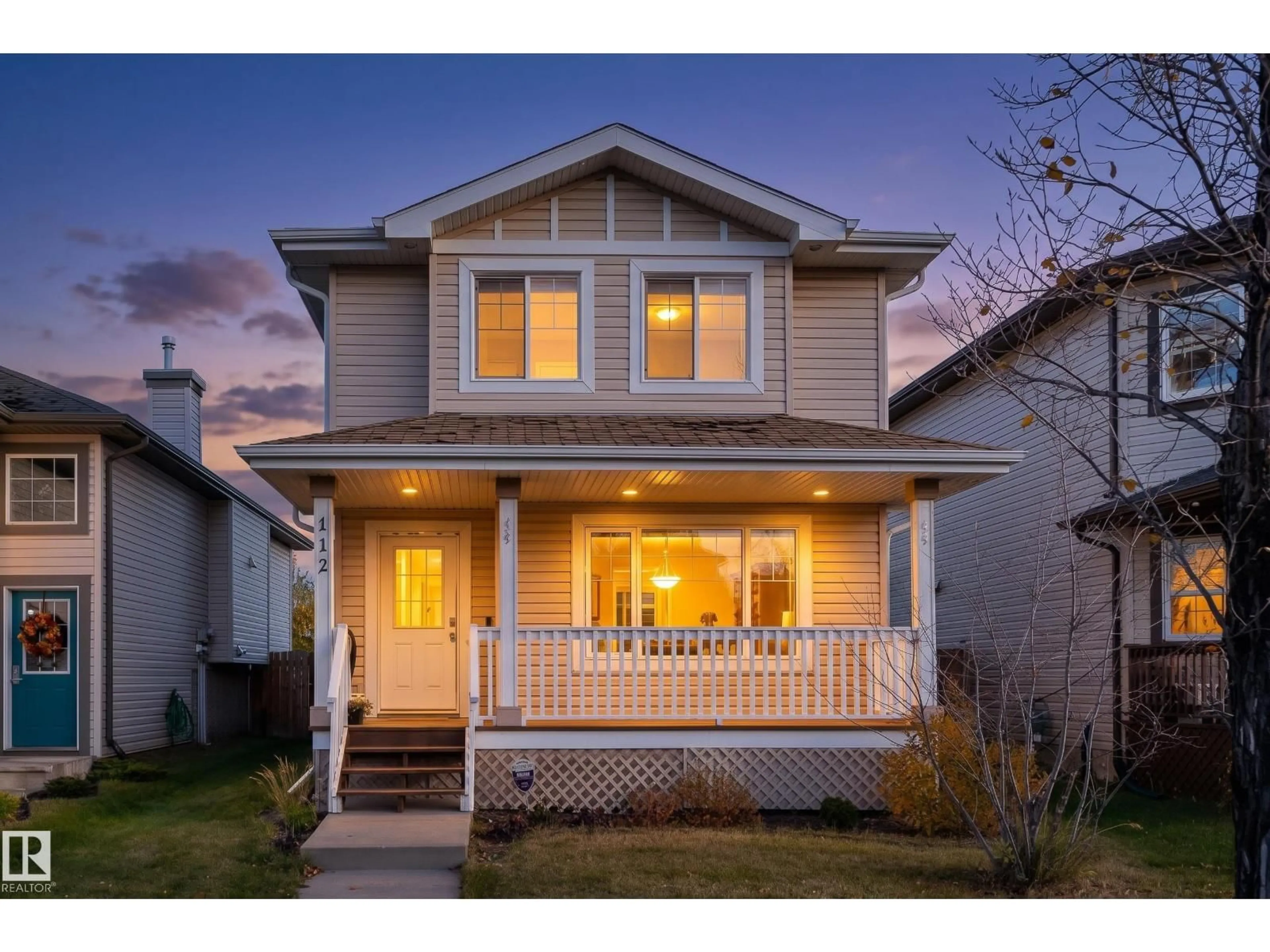 Home with vinyl exterior material, street for 112 BRINTNELL BV, Edmonton Alberta T5Y0C3