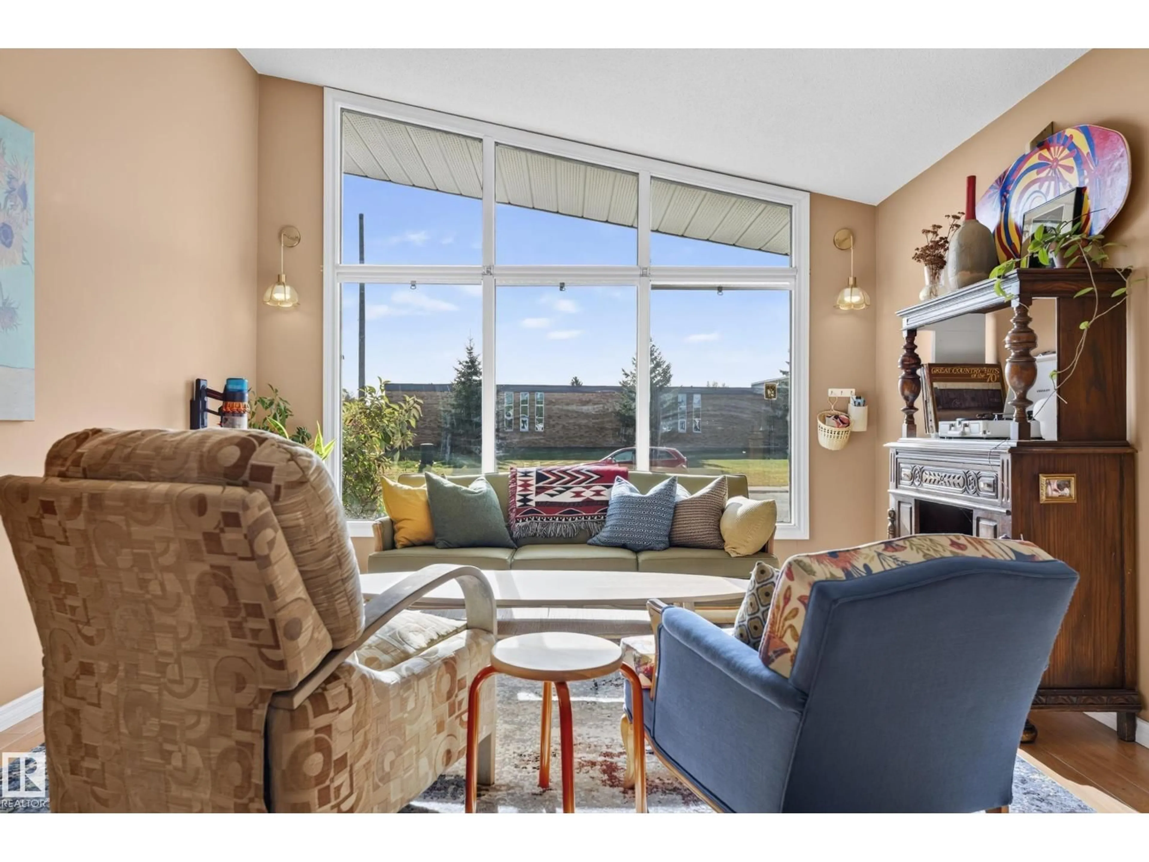 Living room with furniture, unknown for 6512 94 AV, Edmonton Alberta T6B0X9