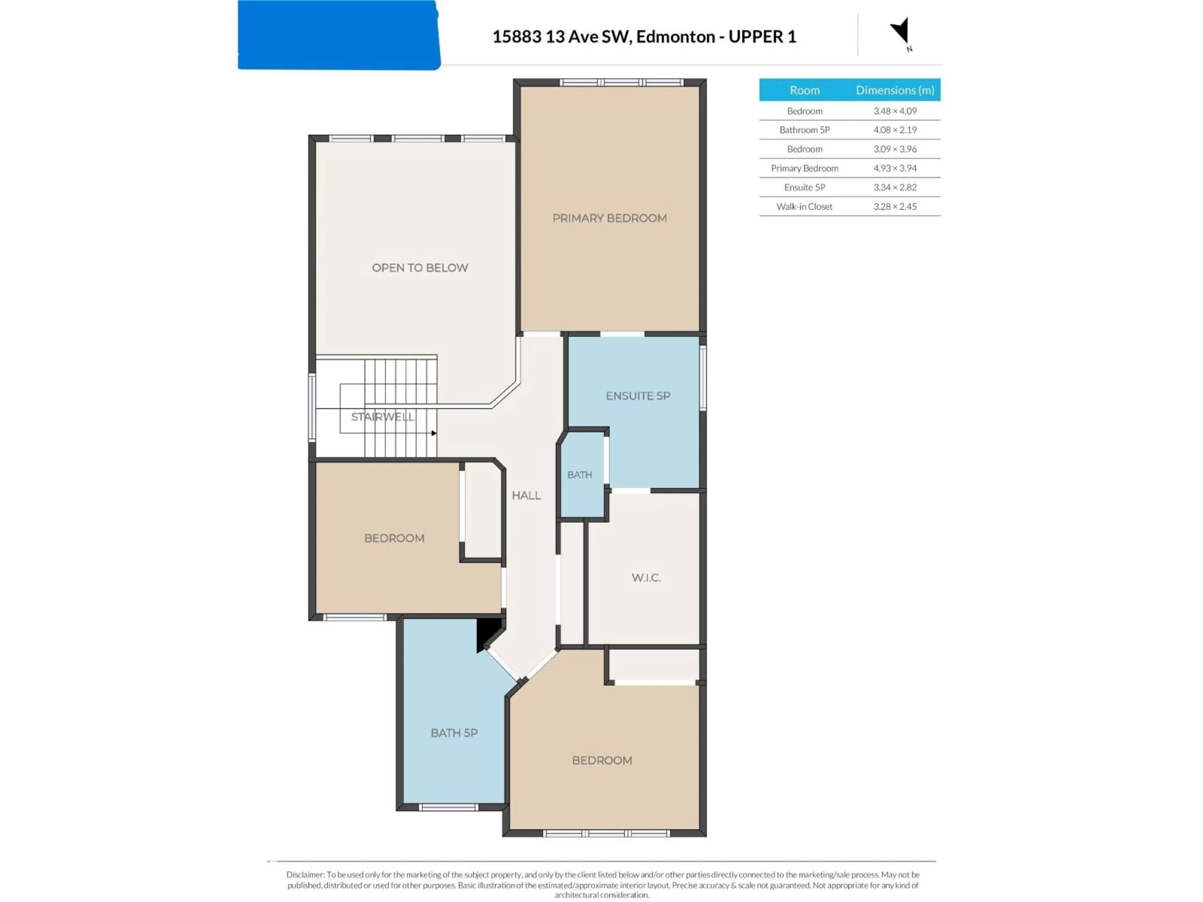 Floor plan for SW - 15883 13 AV, Edmonton Alberta T6W2H5