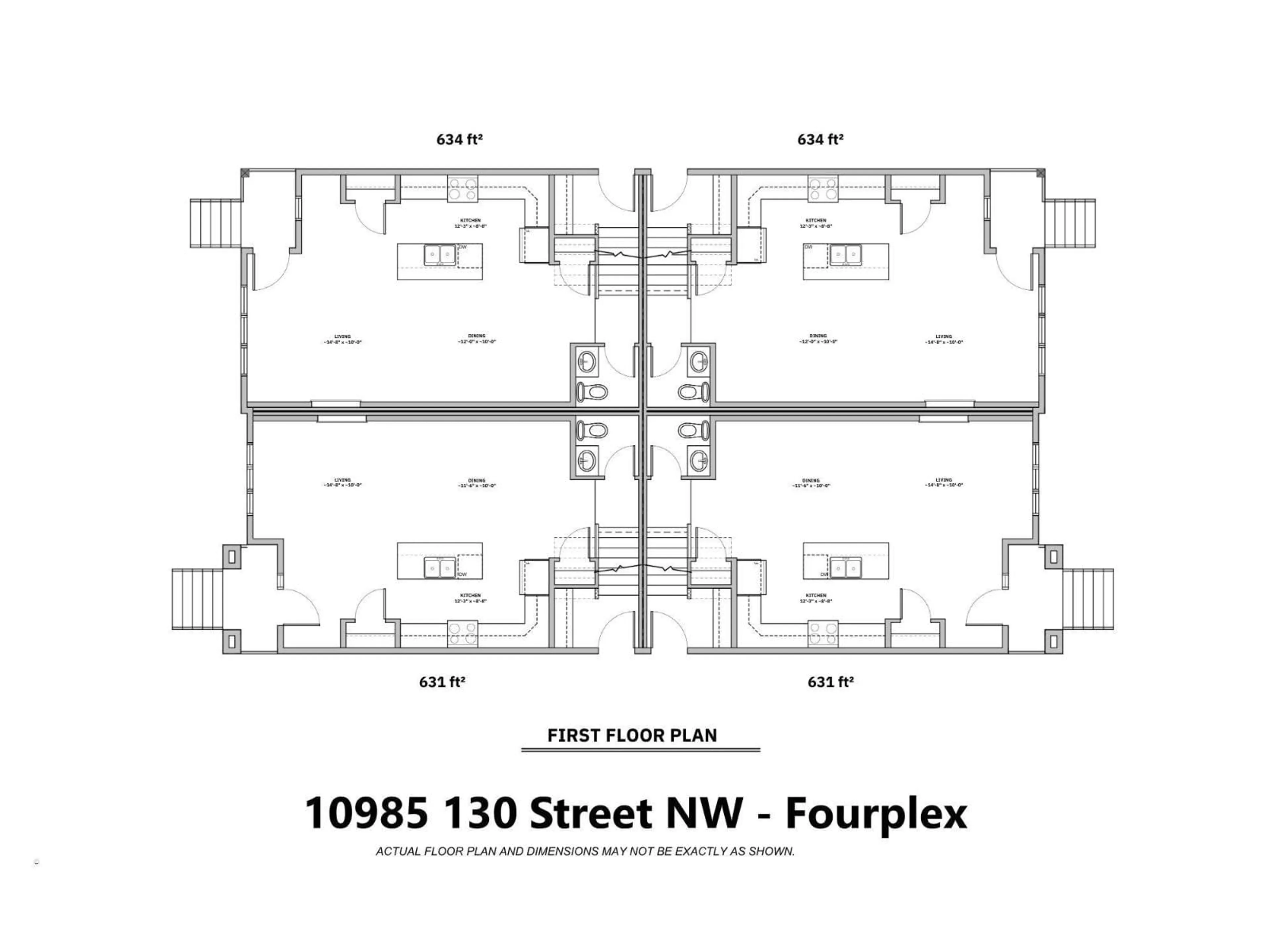 Floor plan for 10985 130 ST, Edmonton Alberta T5M0Z6
