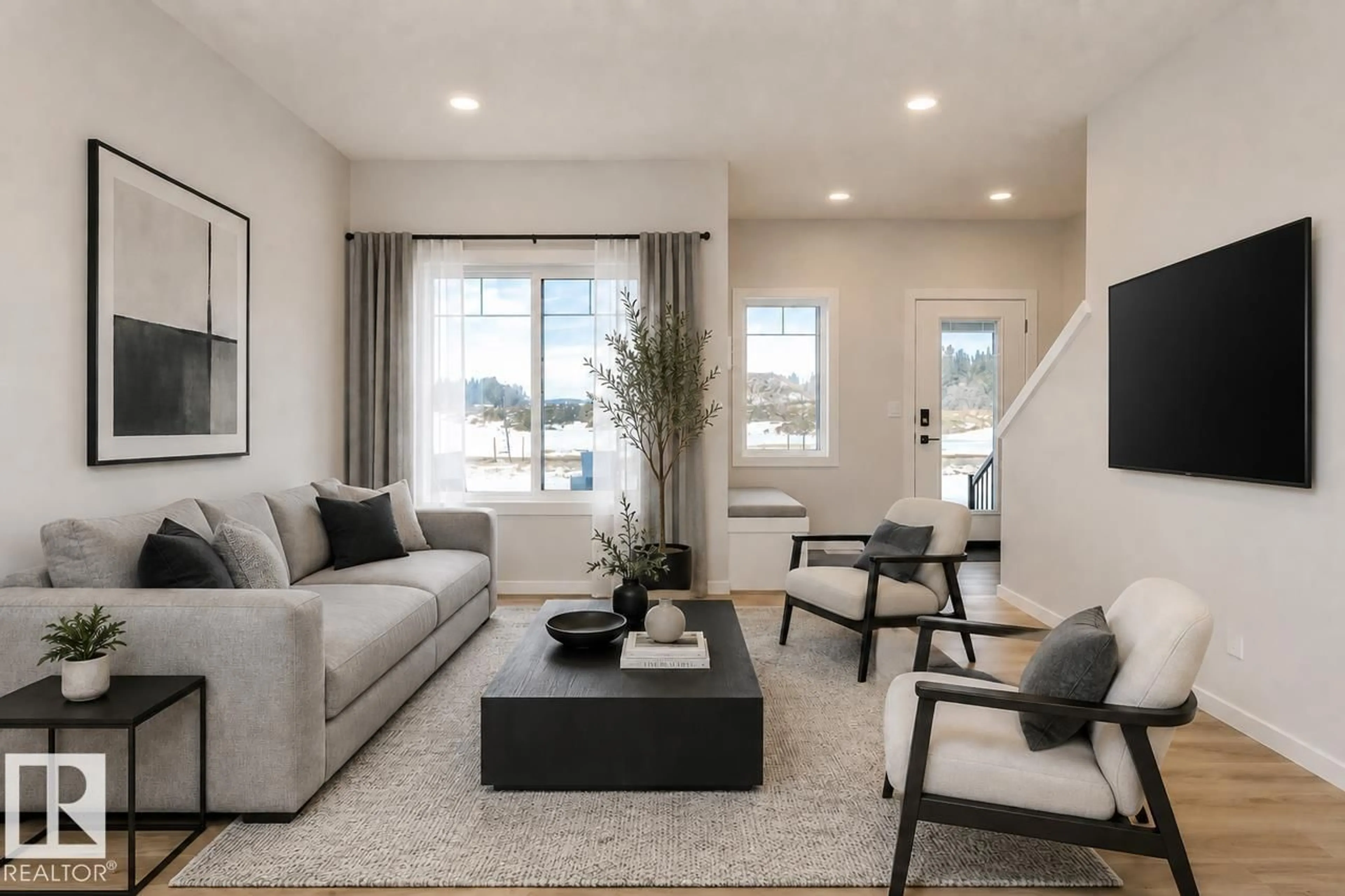 Living room with furniture, unknown for 302 LINDEN LO, Leduc Alberta T6E1H4