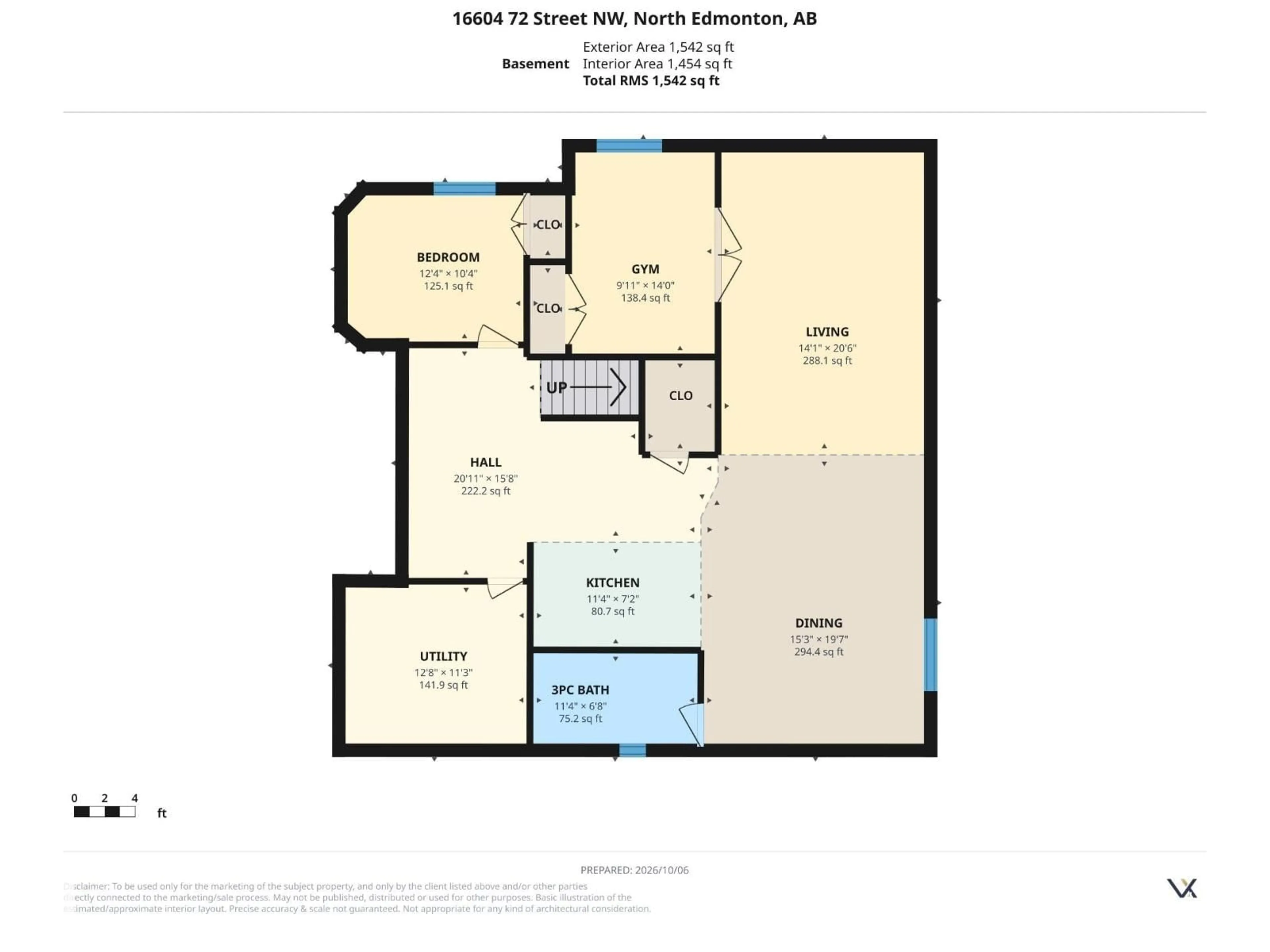 Floor plan for NW - 16604 72 ST, Edmonton Alberta T5Z3Y4